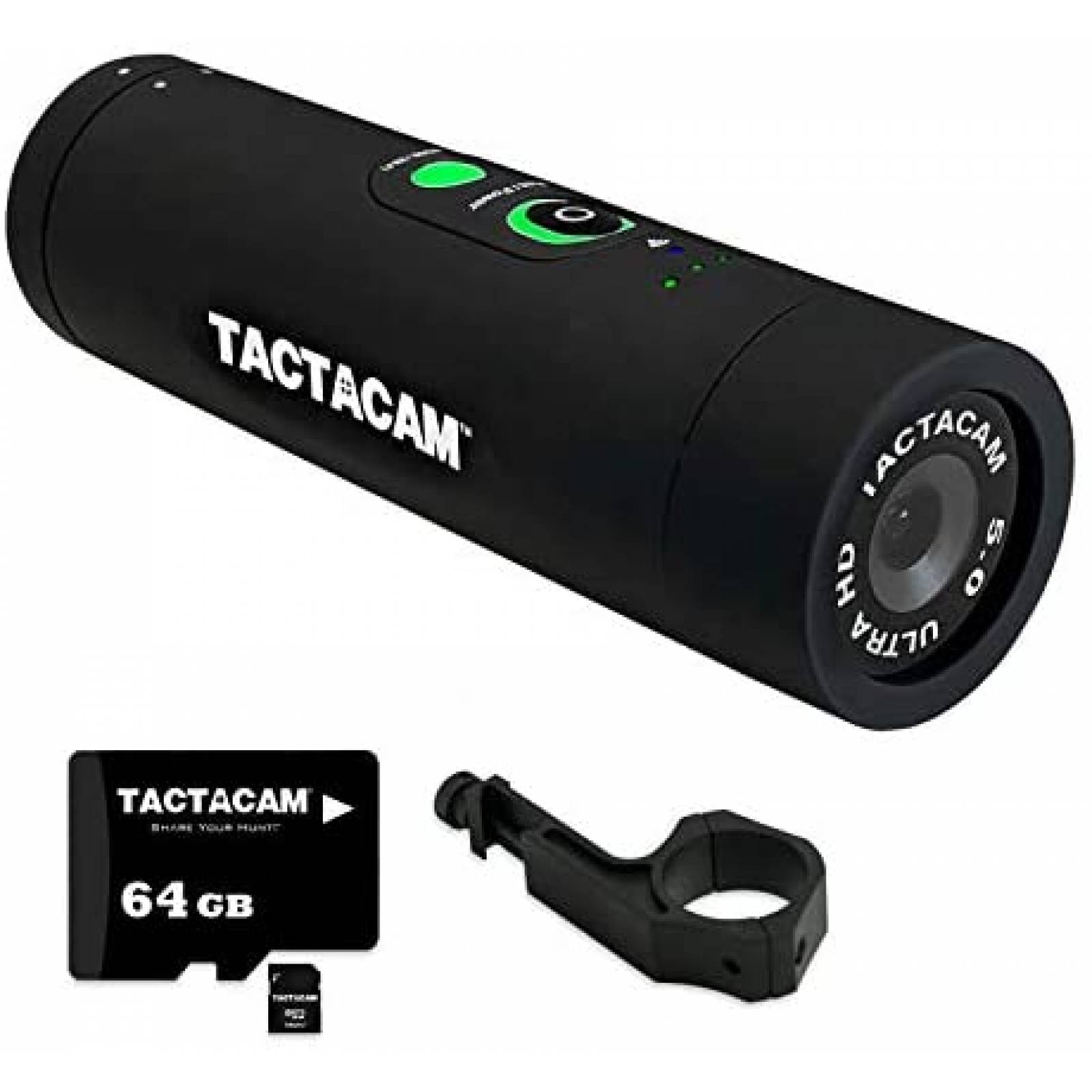 Cámara de Acción TACTACAM de Caza con Soporte de Riel 64 GB 