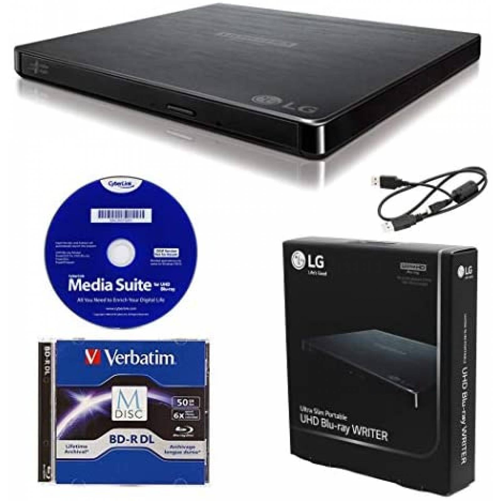 Unidad externa Produplicator LG BP60NB10 portátil 6X -Negro 