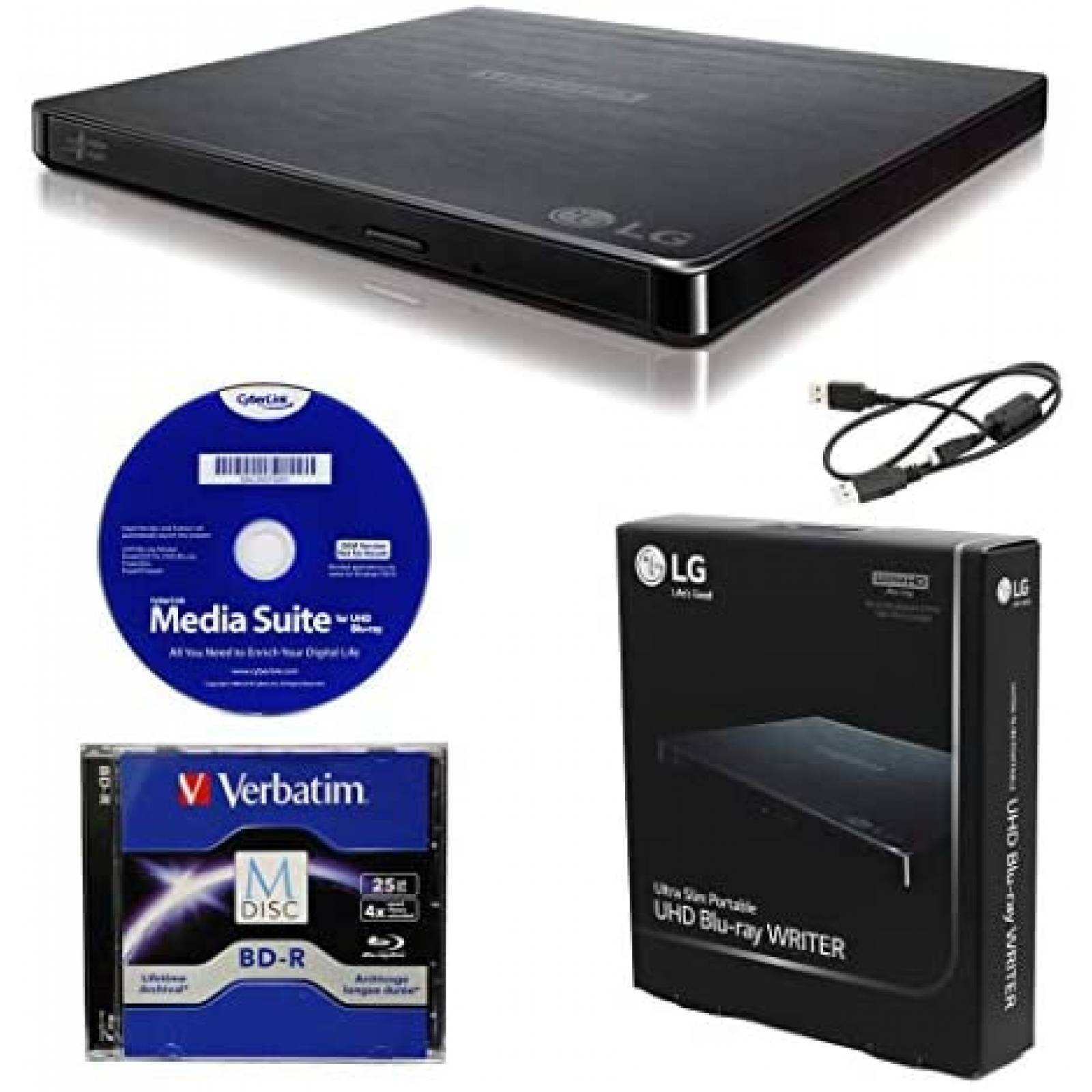 Reproductor Blu-Ray LG BP60NB10 HD 4K 25GB DVD -Negro 