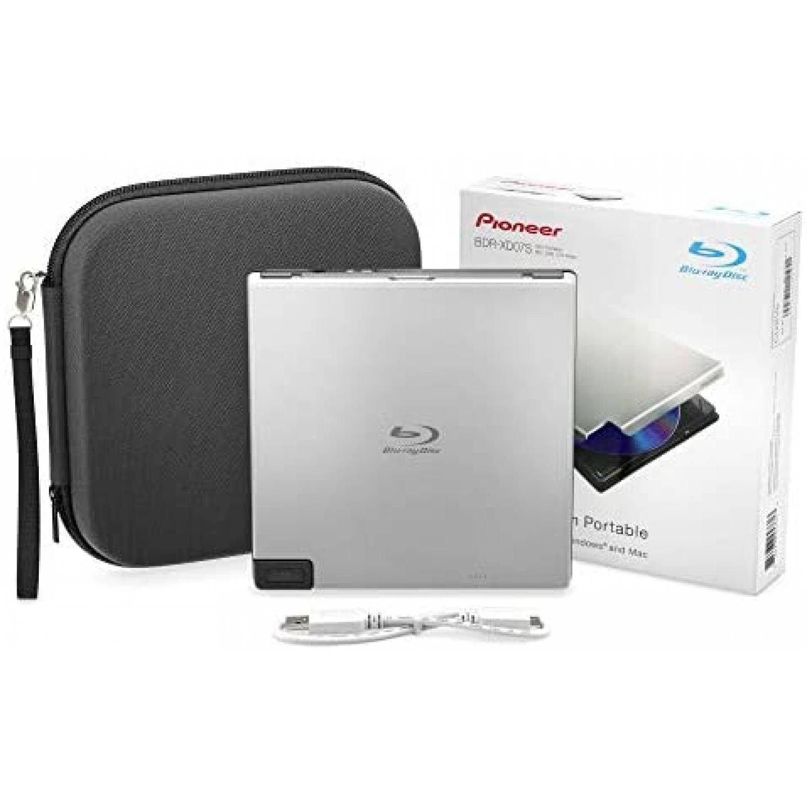 Reproductor Blu-Ray Pioneer BDR-XD07S USB 100GB -Plateado