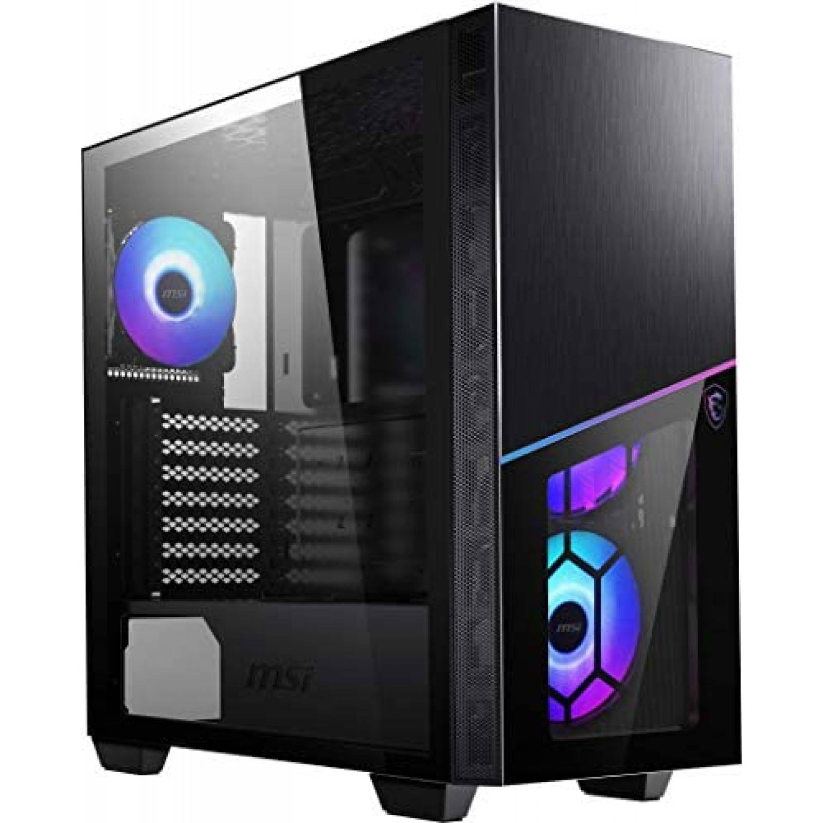 Gabinete MSI MPG SEKIRA 100R con 4 Ventiladores ARGB -Negro