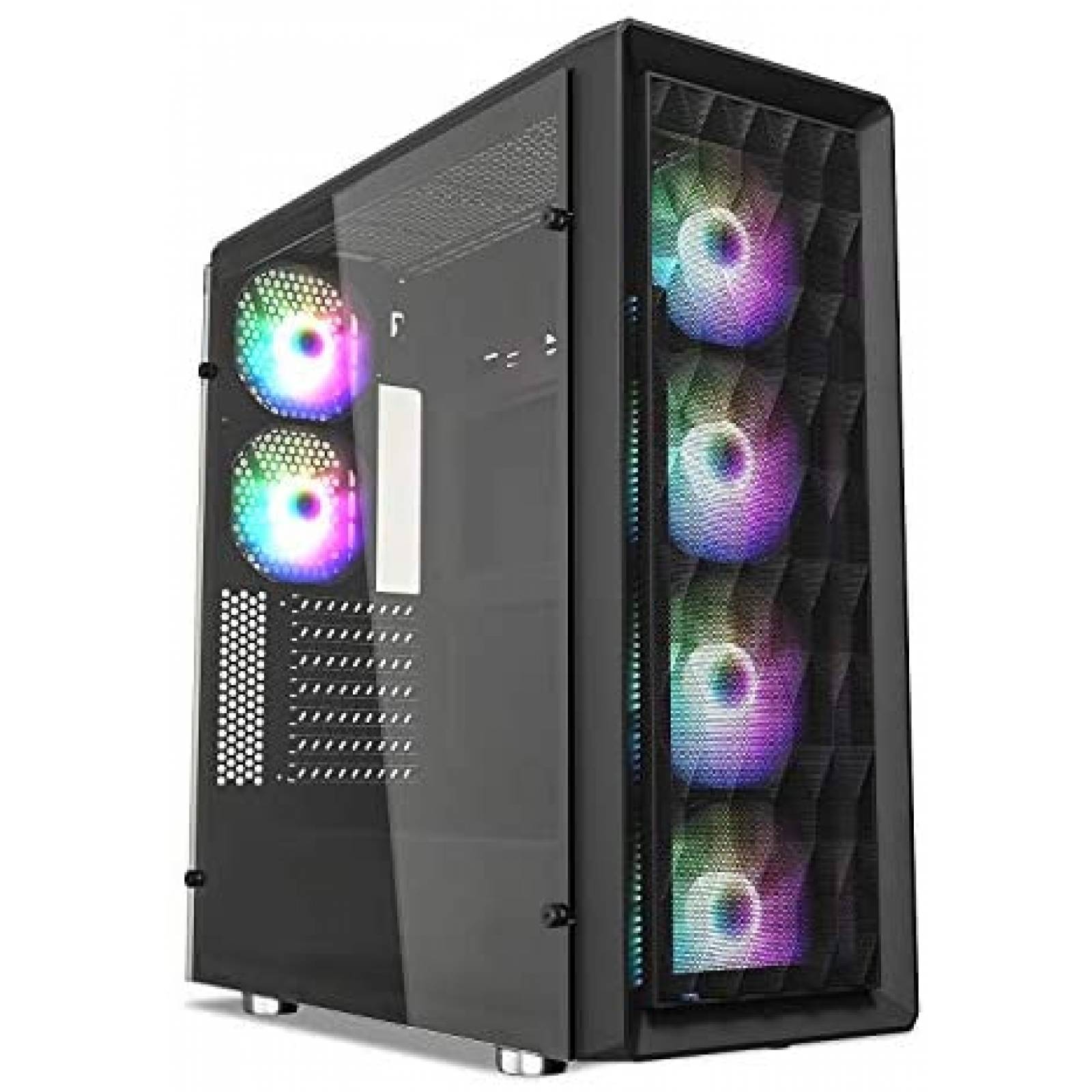 Gabinete Vetroo MESH6 Gamer RGB Cristal Templado -Negro 
