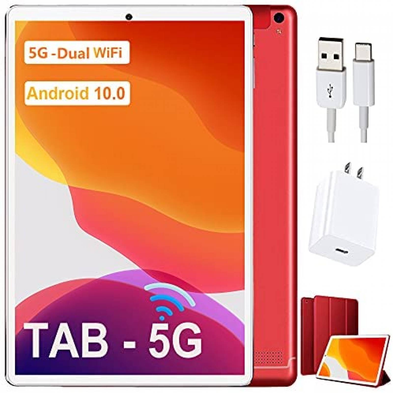 Tablet AOYODKG 10'' FHD 4GB Android GPS Bluetooth -Rojo