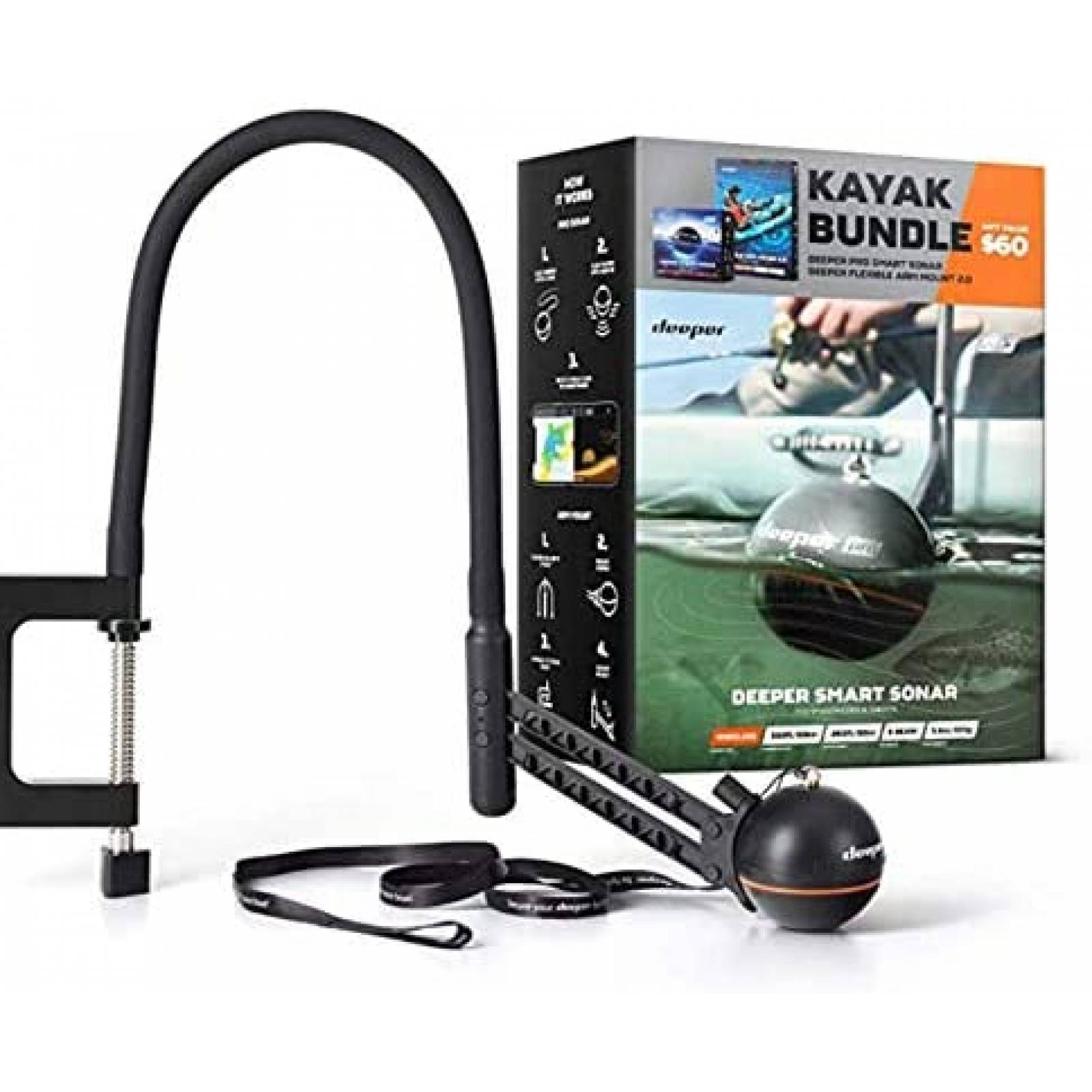 Buscador de peces Deeper Smart Sonar Pro Kayak Bundle WiFi