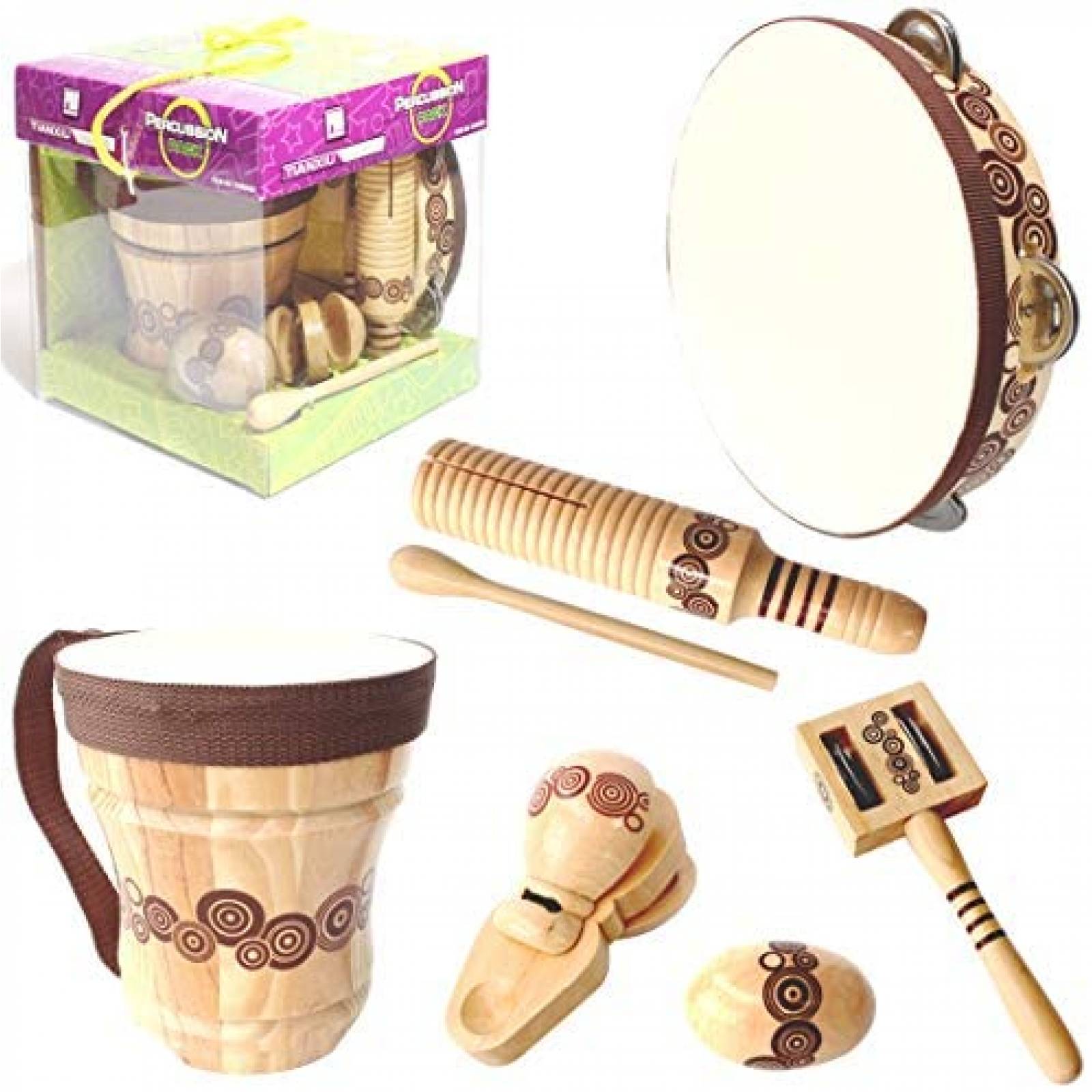 Set de Instrumentos Musicales Musicite Artesanales Madera 