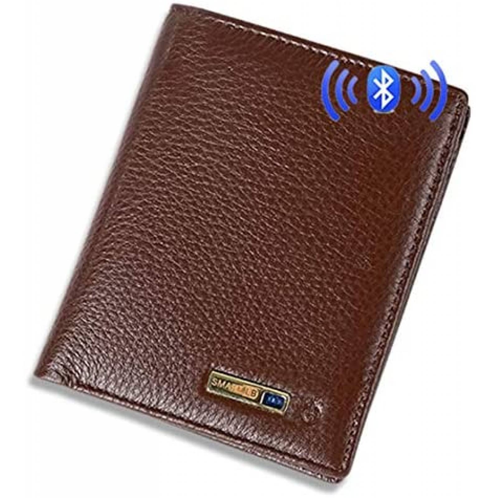 Cartera Inteligente Smart LB Antipérdida GPS Vertical -Café 