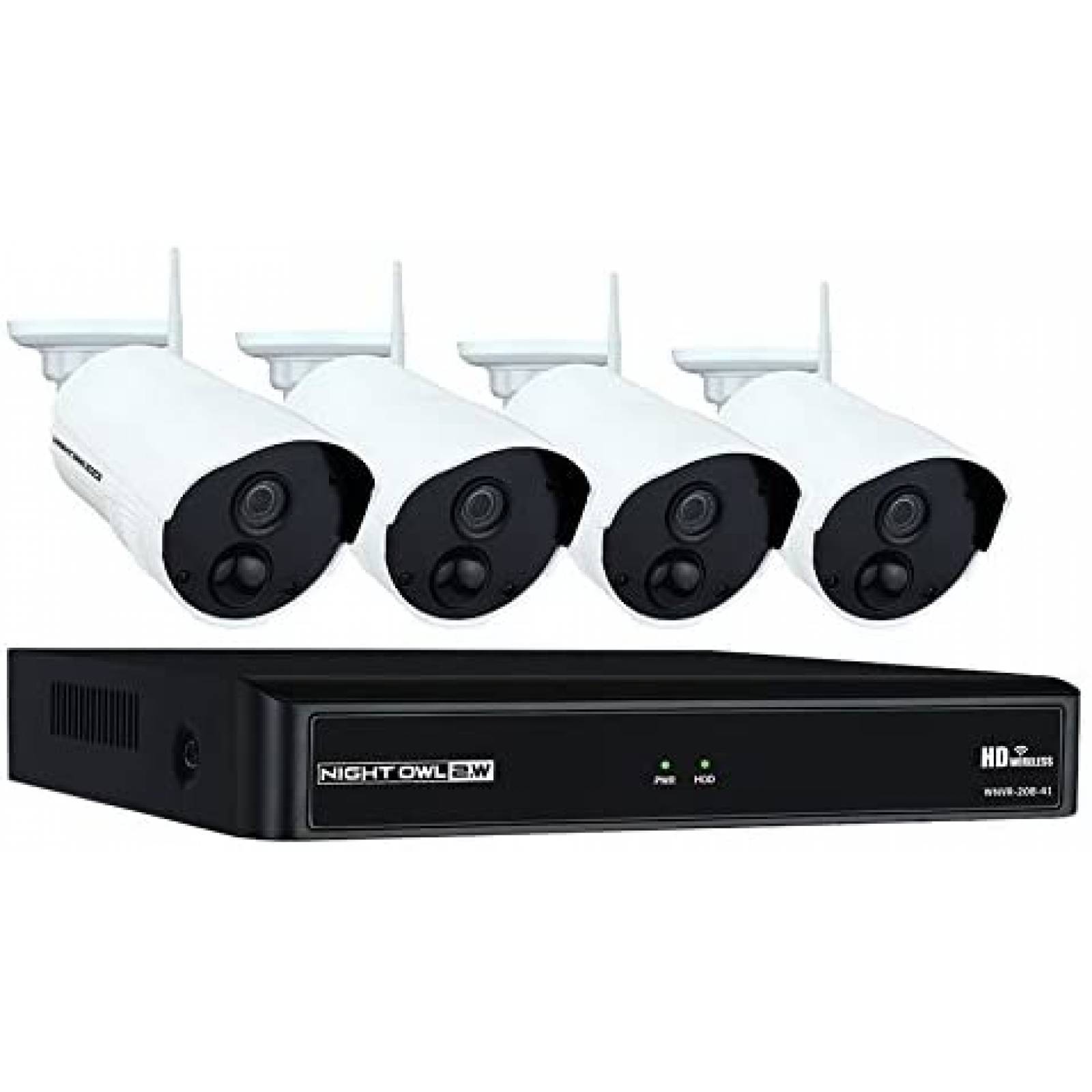 Sistema de 4 Cámaras de Seguridad Night Owl Security 44P-B