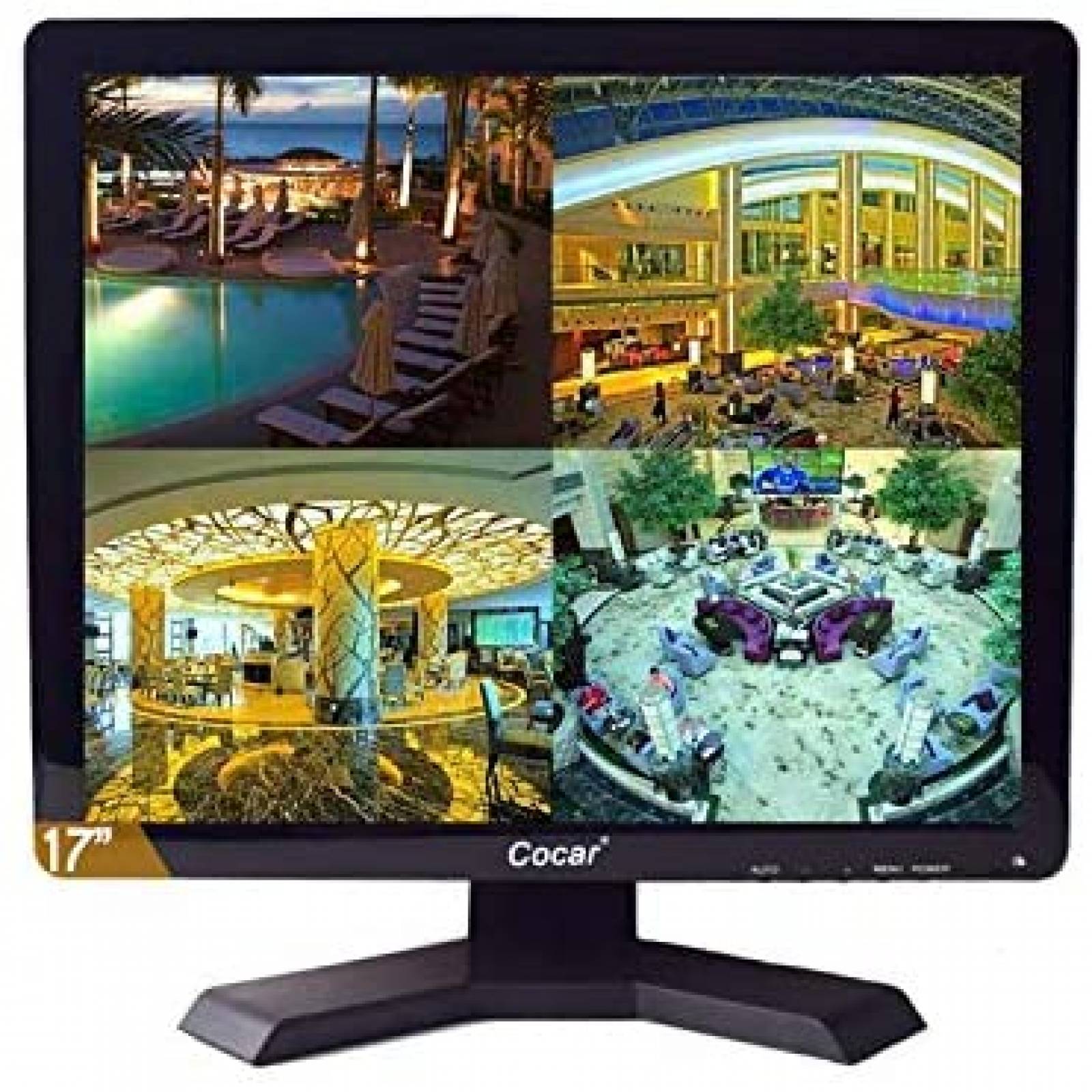 Monitor de Seguridad Cocar 17'' CCTV 4:3 HD LCD HDMI -Negro 