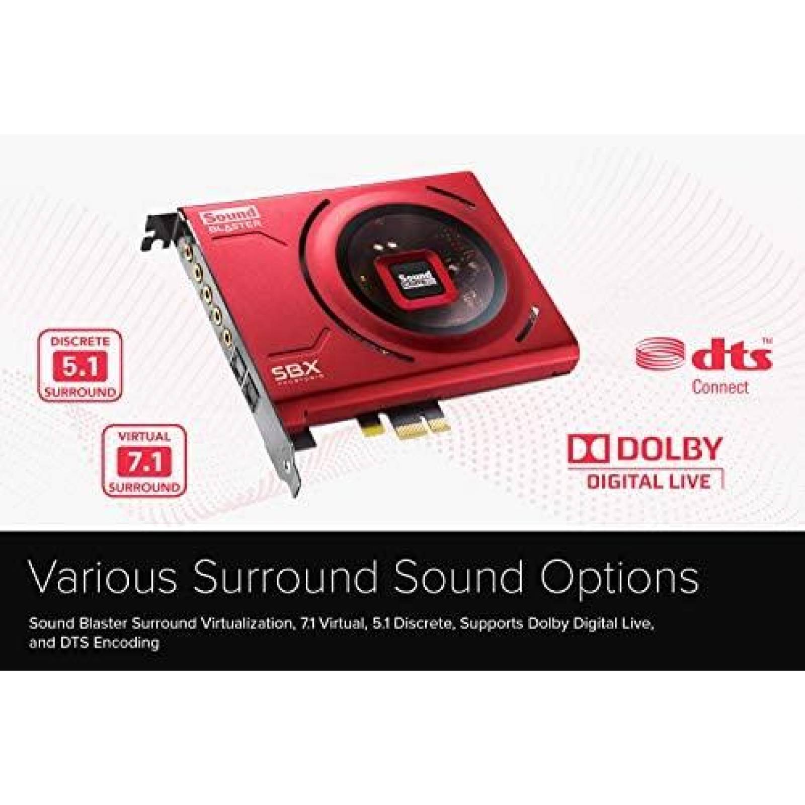 Tarjeta de Sonido Creative Sound Blaster Z SE Interno y DAC
