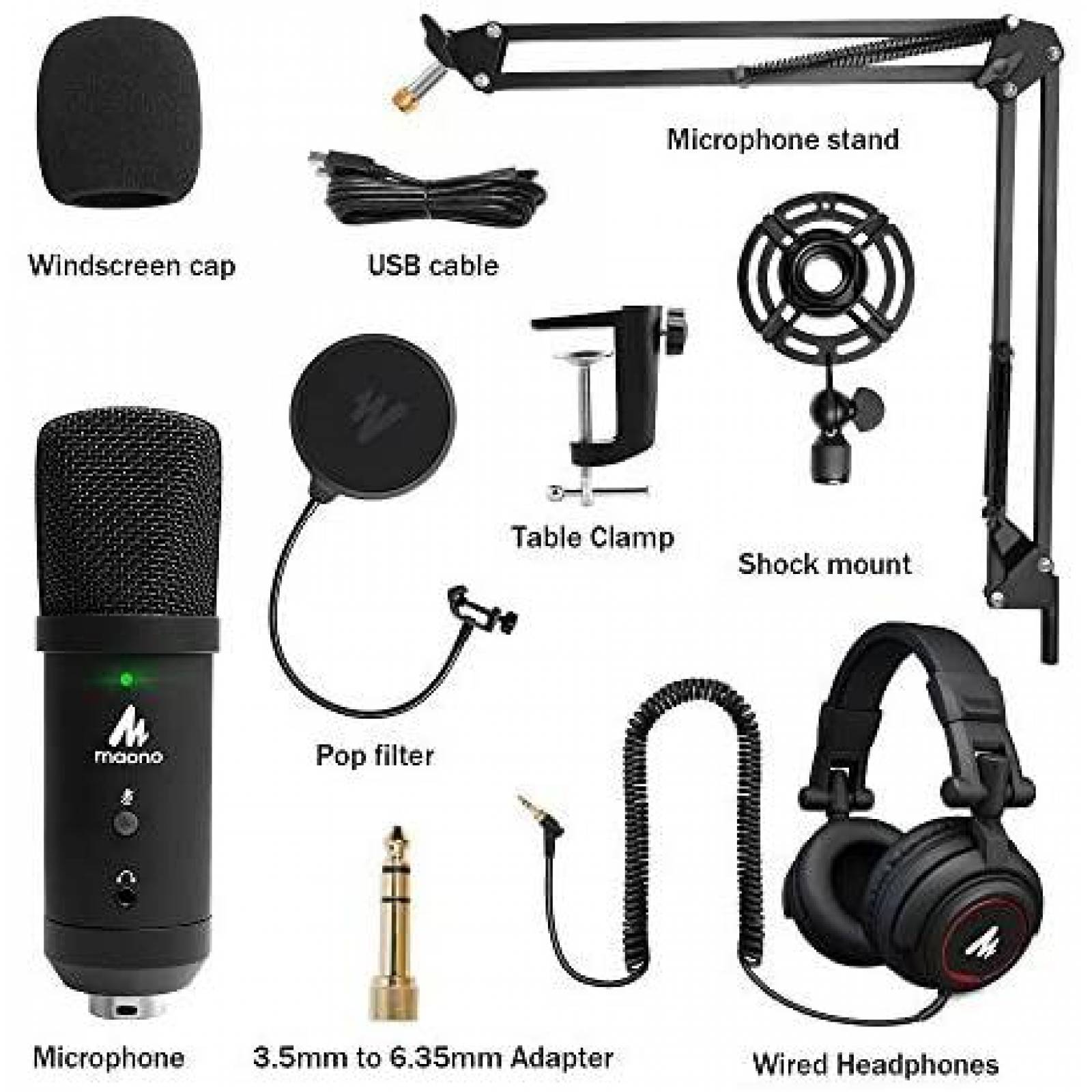 Microfono MAONO AU-PM401H USB Profesional para YouTube