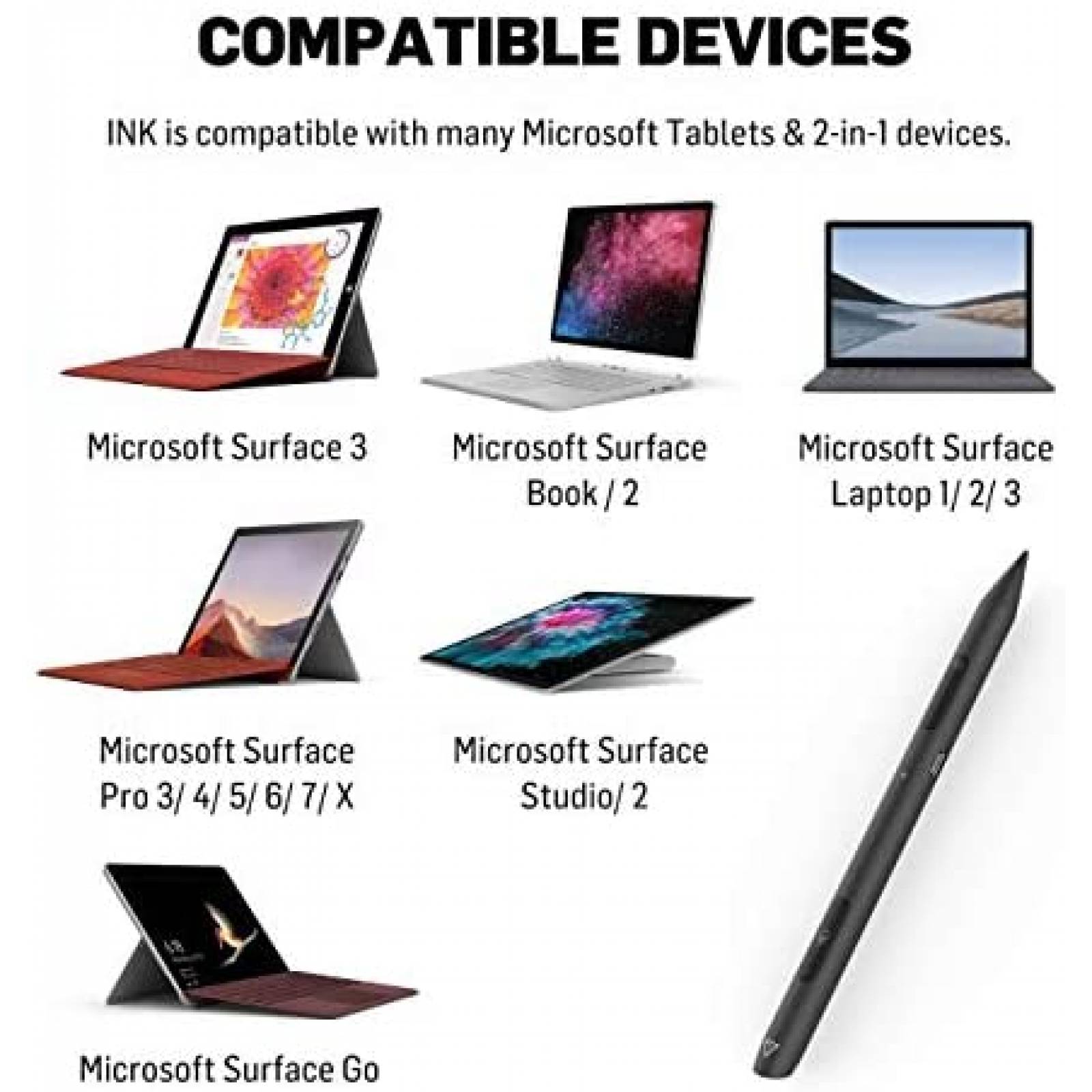 Touch Pen Adonit Ink-M Compatible Para Microsoft Surface