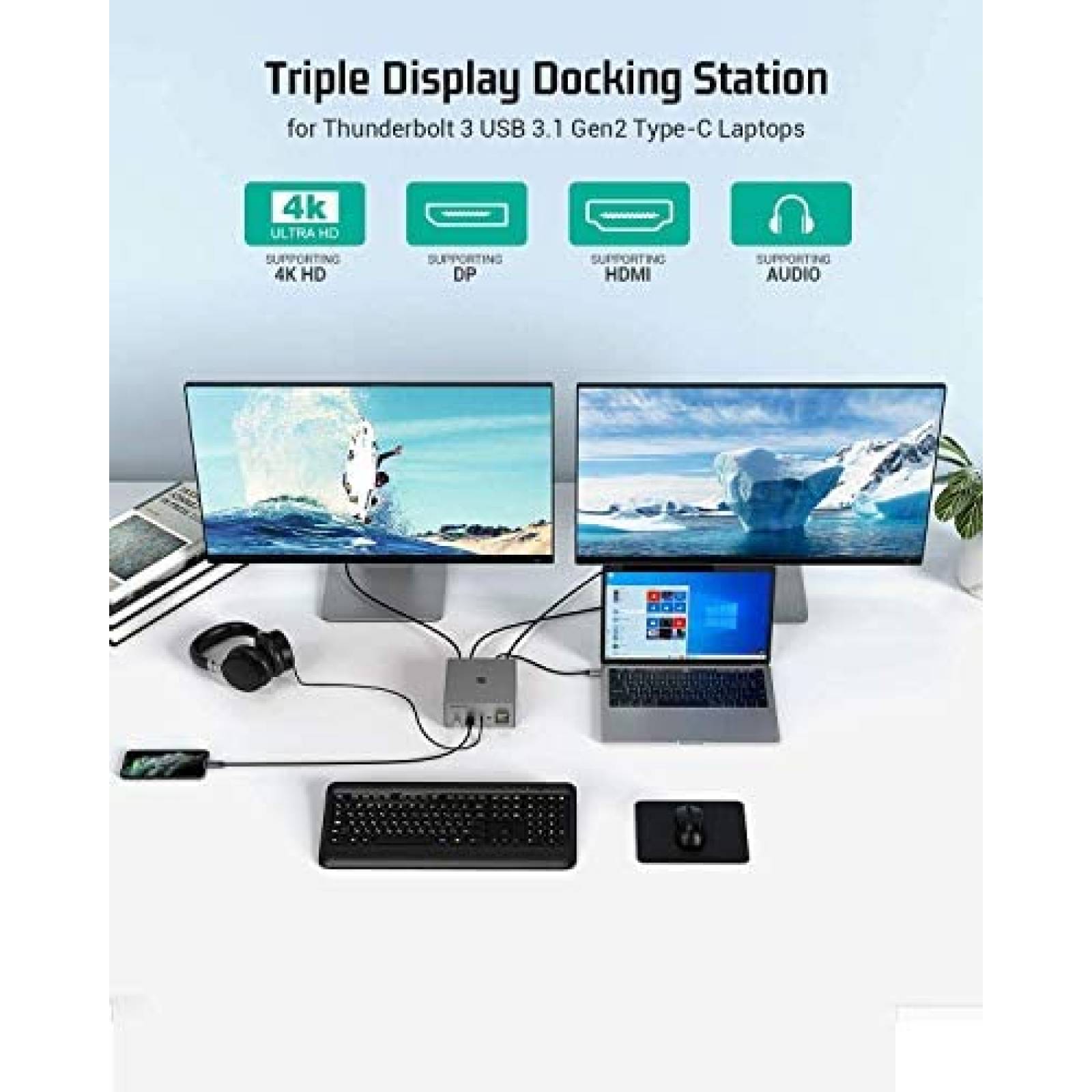Estacion de acoplamiento Tiergrade TG-DC003 16 en 1 -Negro
