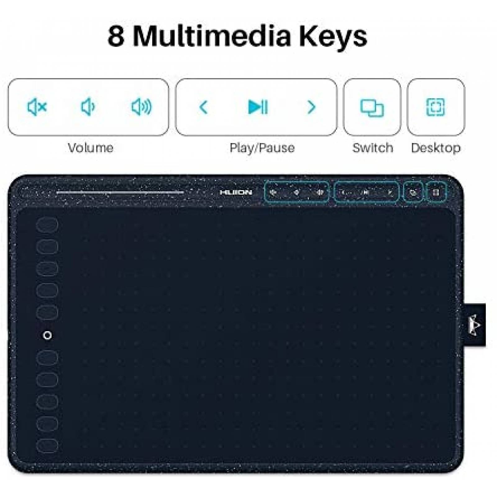 Tablet Grafica HUION HS611 13.19'' x 8.66'' USB -Negro