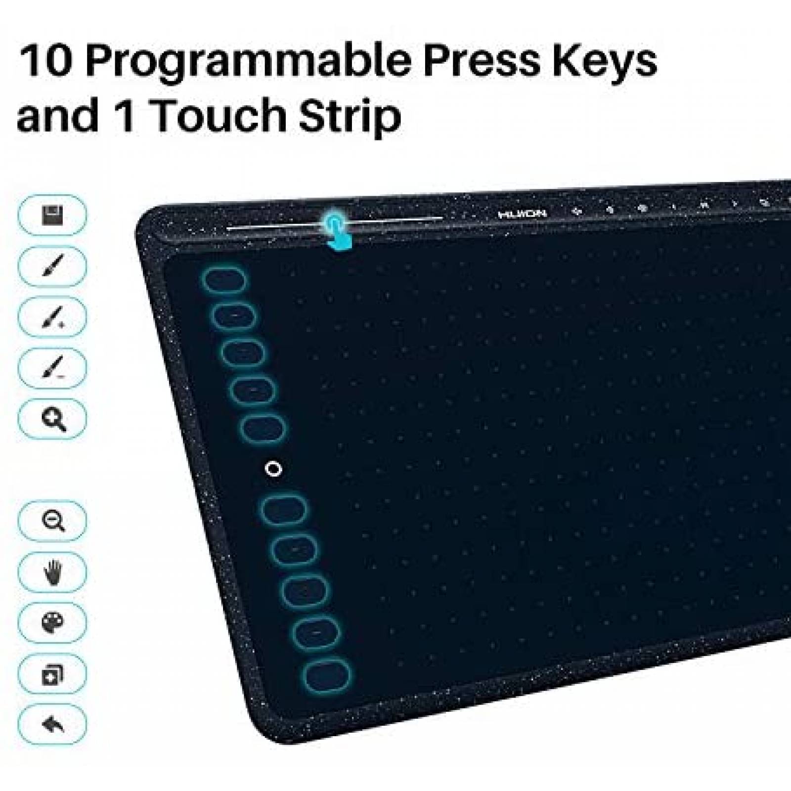 Tablet Grafica HUION HS611 13.19'' x 8.66'' USB -Negro