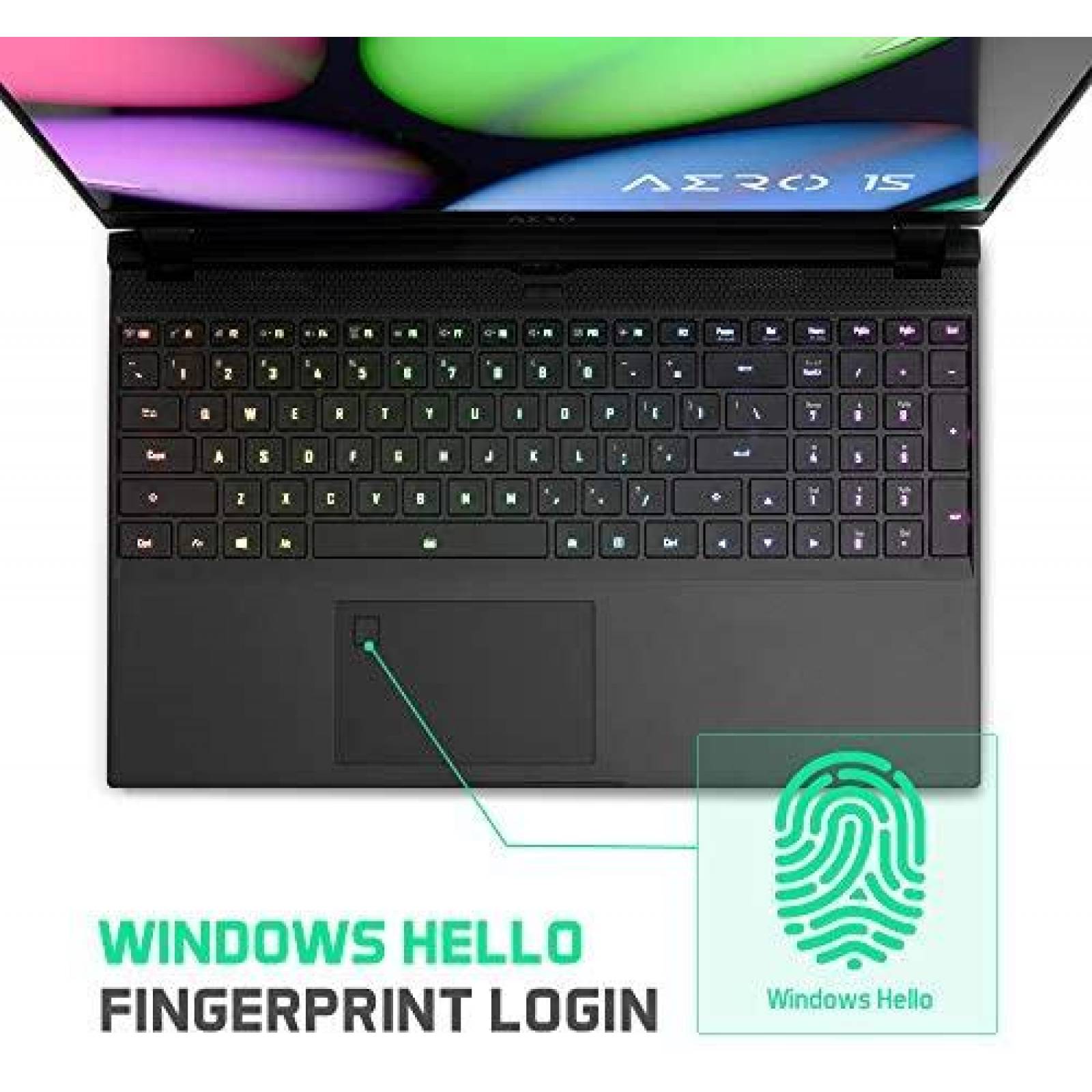 Laptop Gigabyte AERO 15 i7-10750H 16GB RAM 512GB SSD -Negro