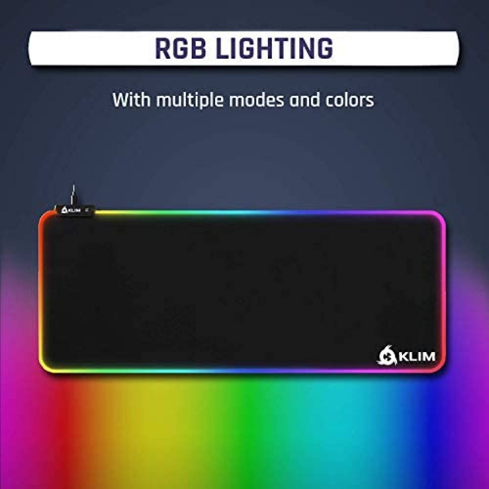 Mouse Pad KLIM Supremacy 786 x 300 x 3 mm LED -Negro