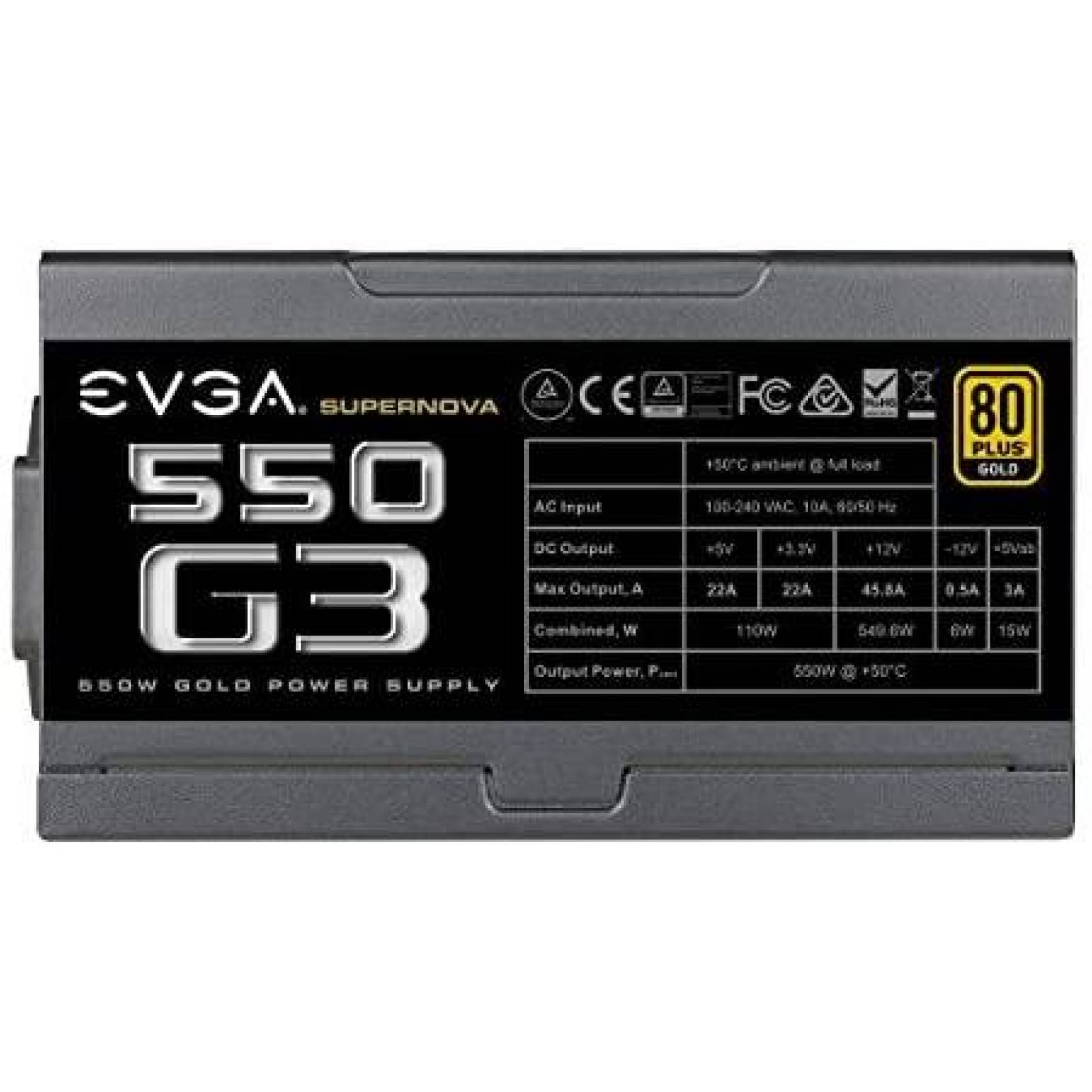 Ventilador para Gabinete EVGA SuperNOVA 550 G3 150mm -Negro