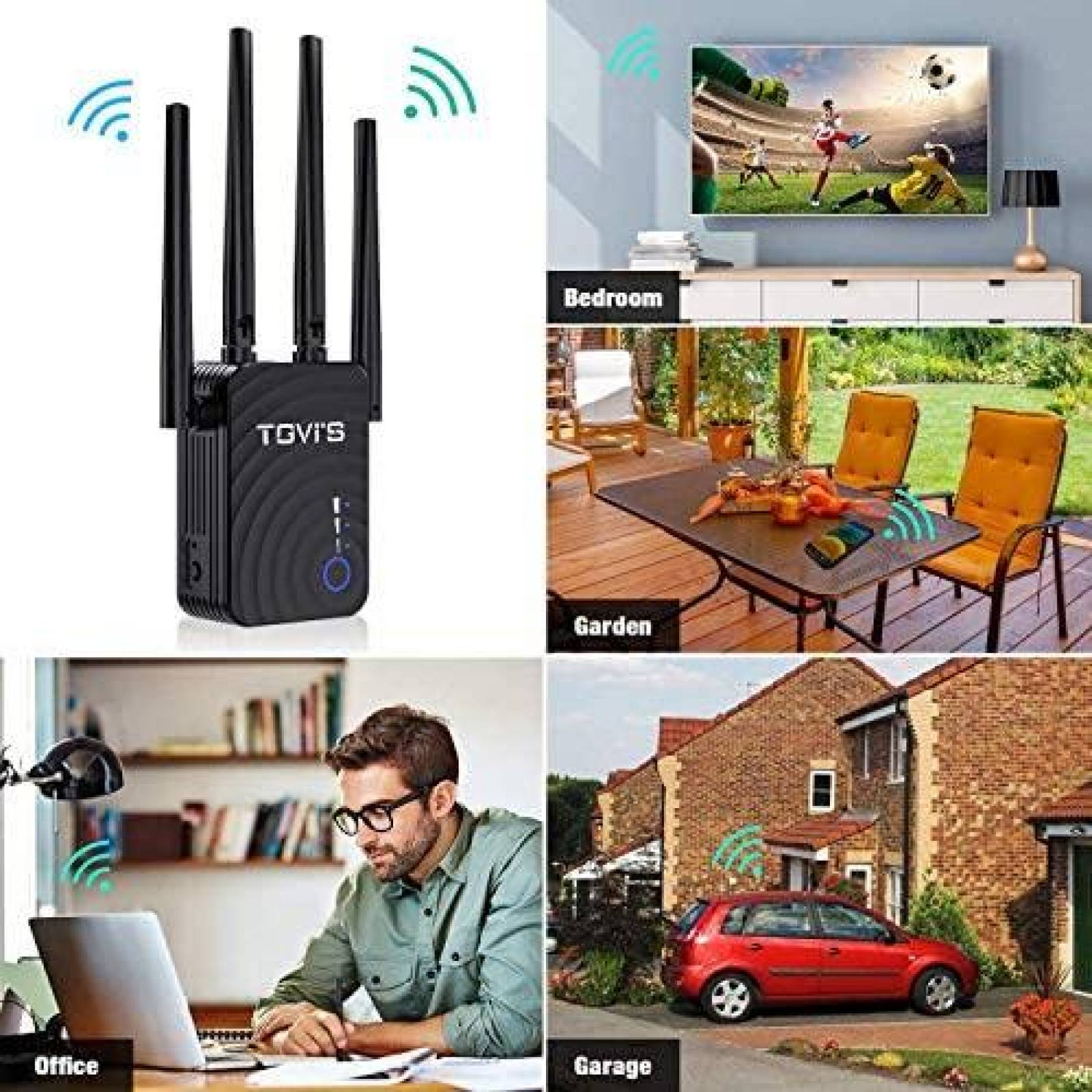 Punto de Acceso Inalambrico TGVi's Extensor Casero 1200Mbps