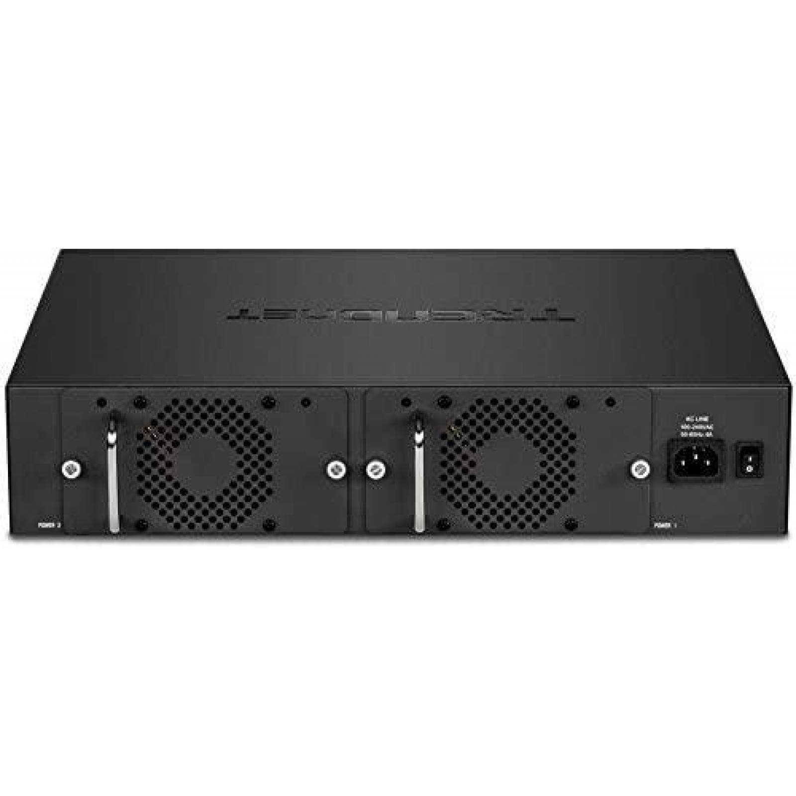 Transceptor de red TRENDnet TFC-1600 16 convertidores -Negro