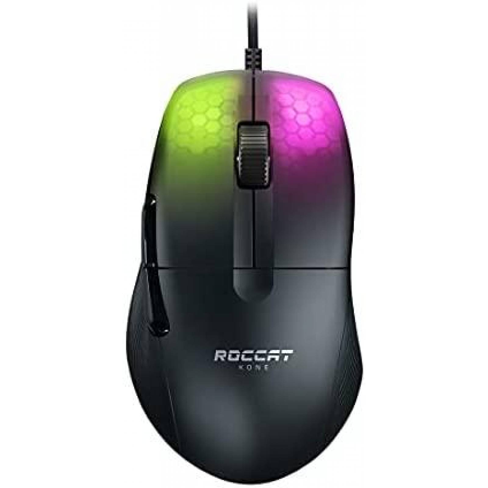 Mouse Gamer ROCCAT KONE Pro RGB Ergonomico y Ligero -Negro