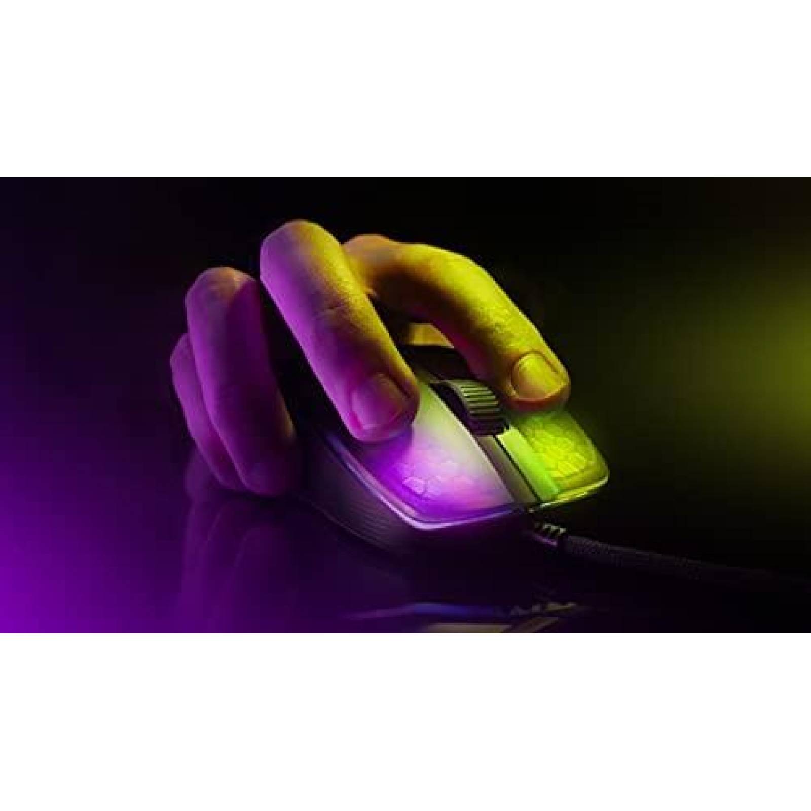 Mouse Gamer ROCCAT KONE Pro RGB Ergonomico y Ligero -Negro