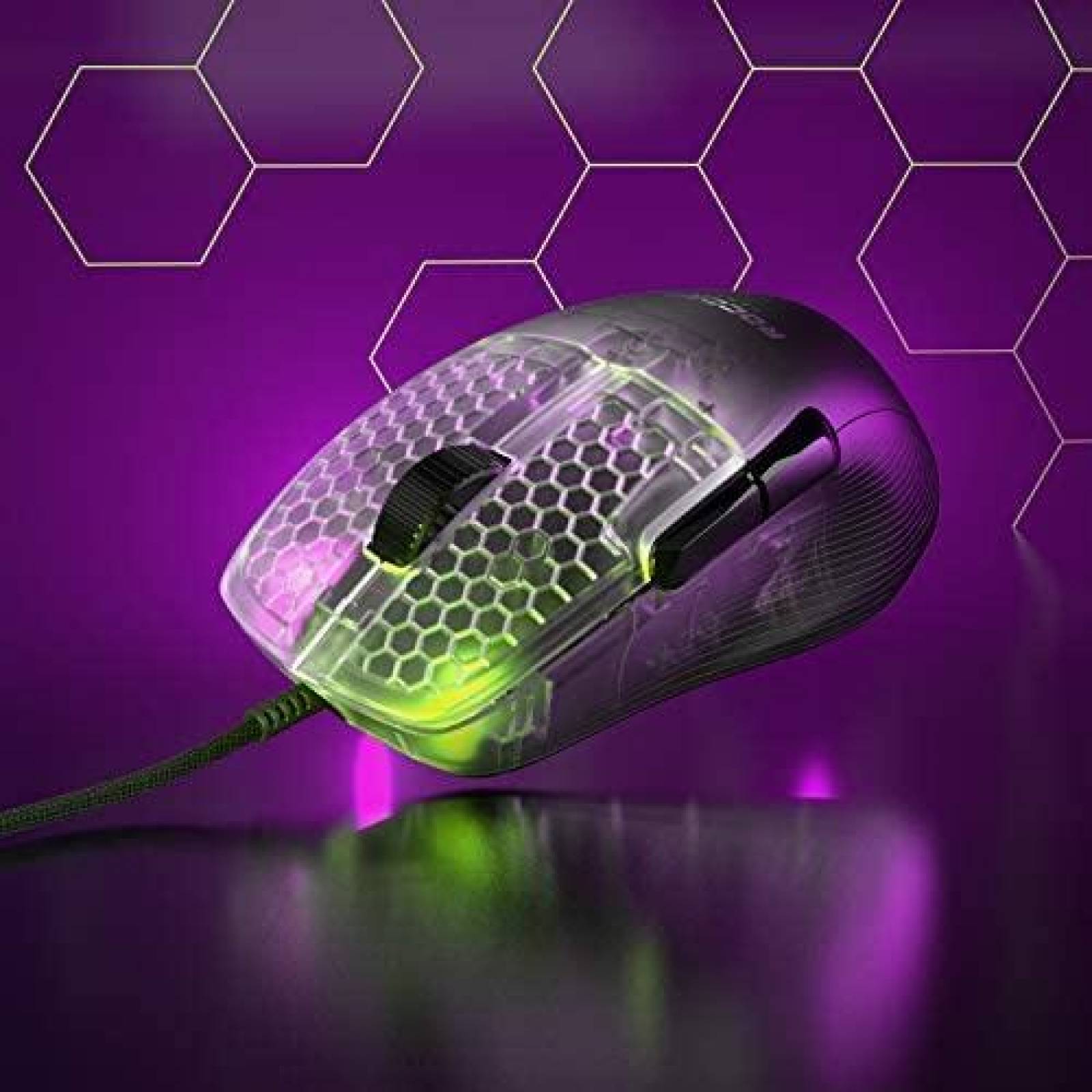 Mouse Gamer ROCCAT KONE Pro RGB Ergonomico y Ligero -Negro