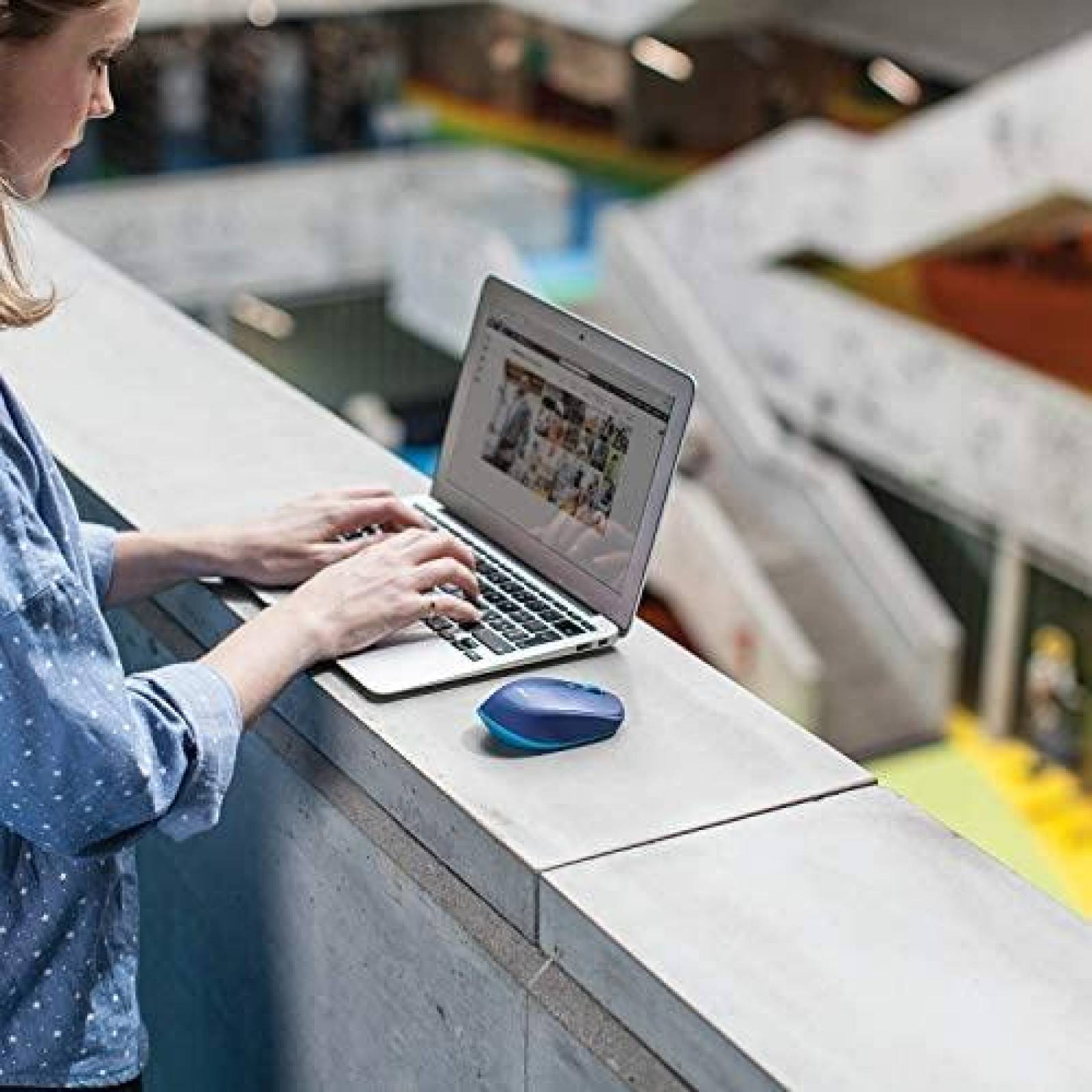 Mouse Logitech M535 Compacto Inalambrico Bluetooth - Azul