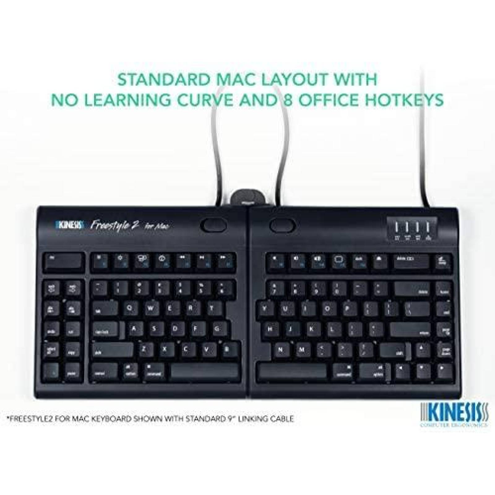 Teclado Kinesis Freestyle2 Split Ergonomico Ajustable -Negro