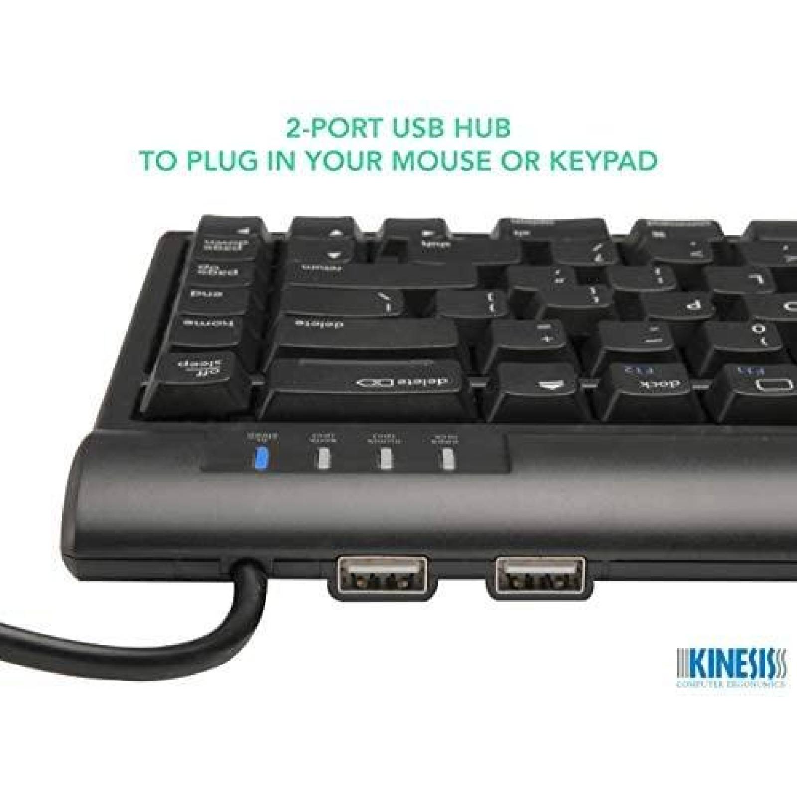 Teclado Kinesis Freestyle2 Split Ergonomico Ajustable -Negro