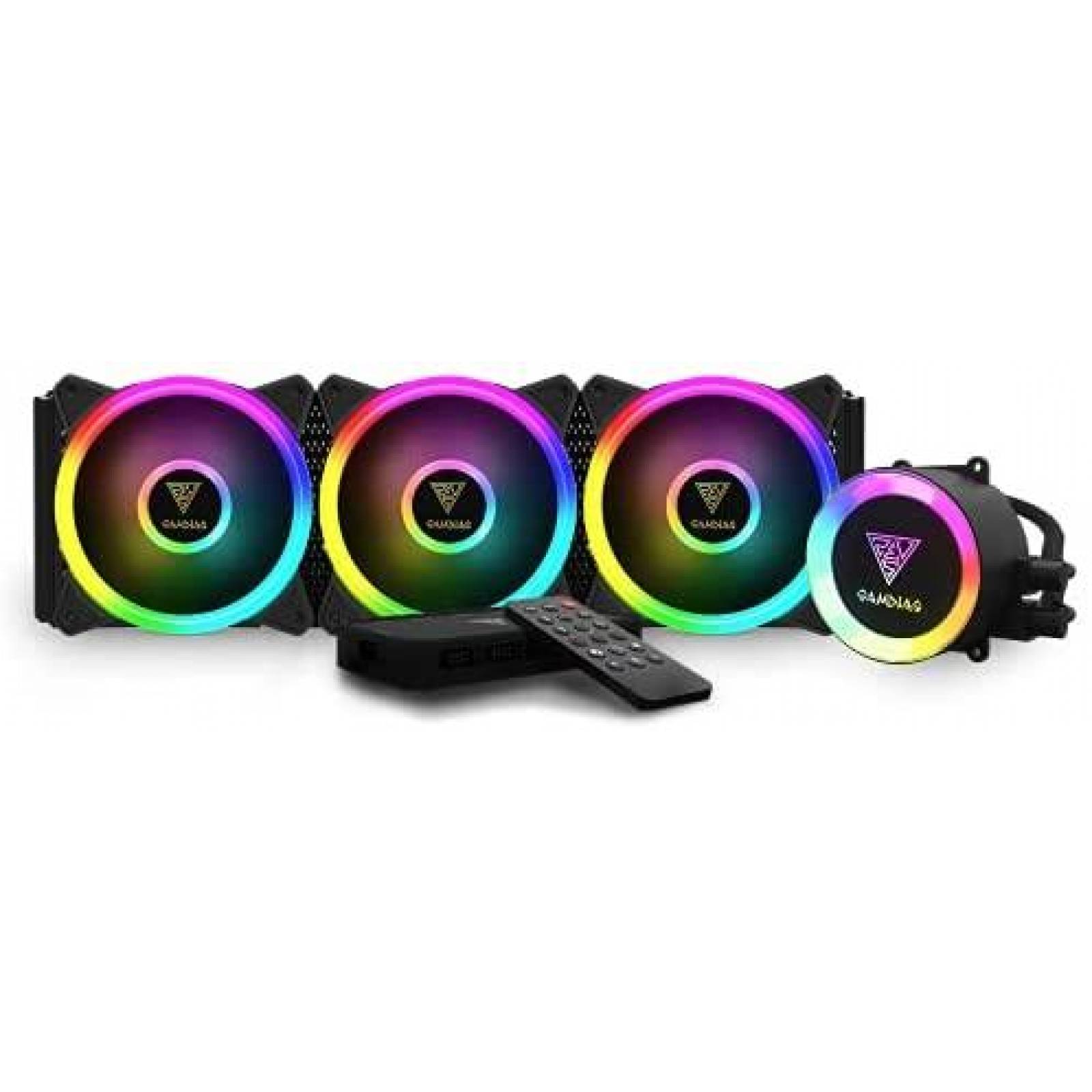 Ventilador de Computadora GAMDIAS RGB 19.8 dB 3 x 120 mm