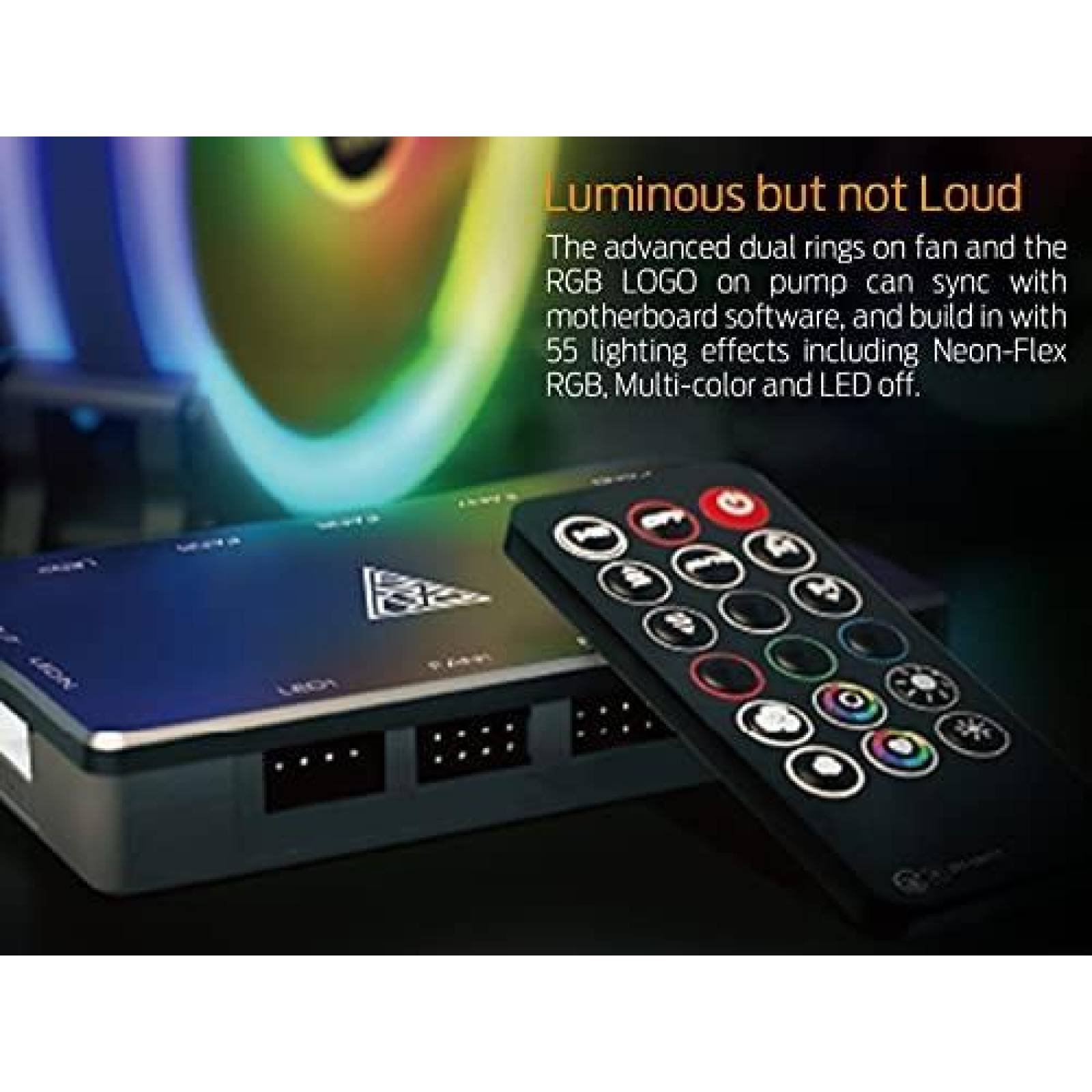 Ventilador de Computadora GAMDIAS RGB 19.8 dB 3 x 120 mm