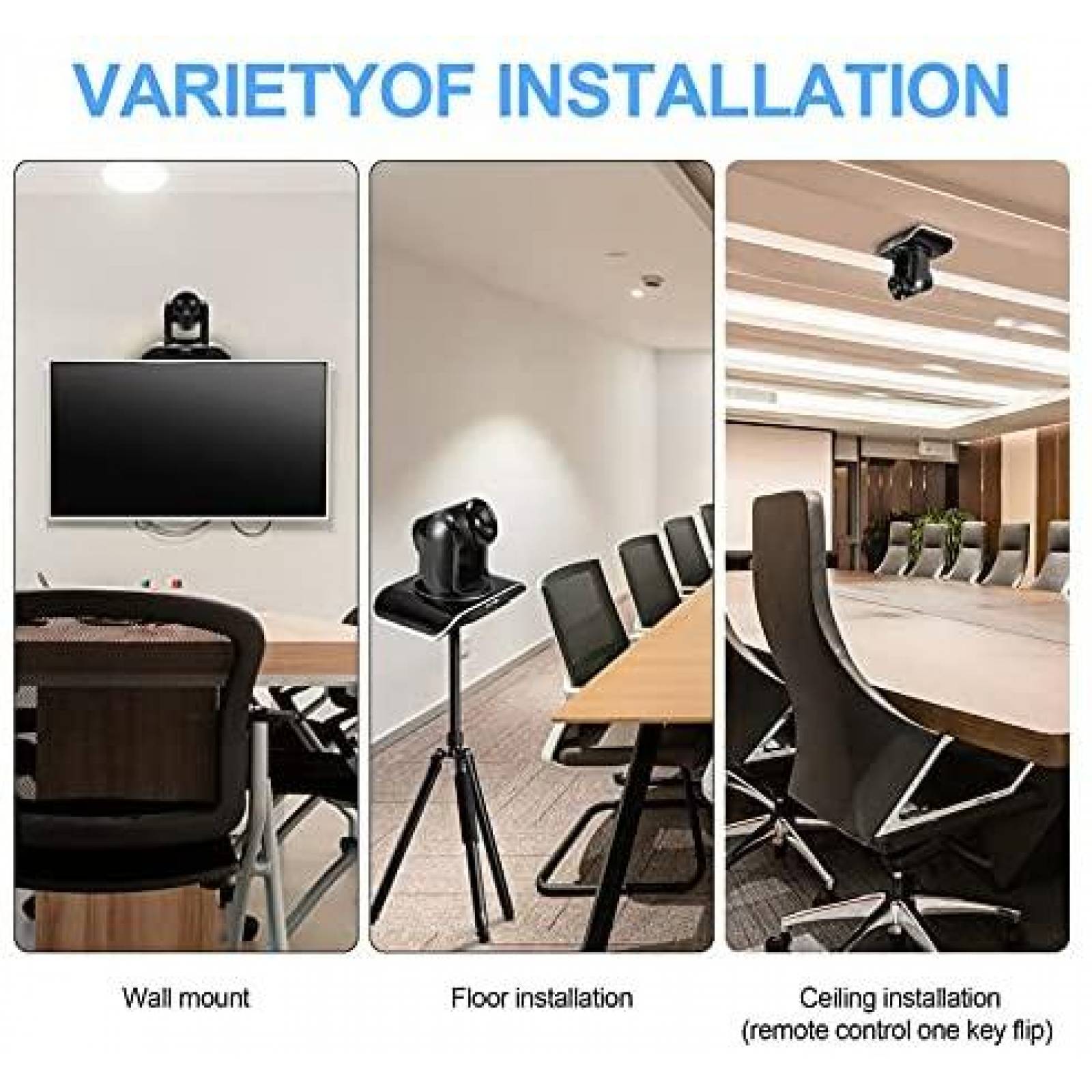 Camara Web Hotrain 3X FHD 1080P USB 2.0 PTZ A Control Remoto