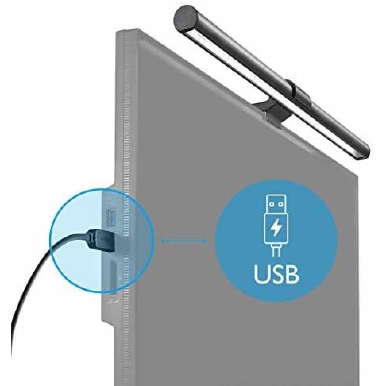 Lampara de Monitor BenQ LED Dual de Aluminio -Gris