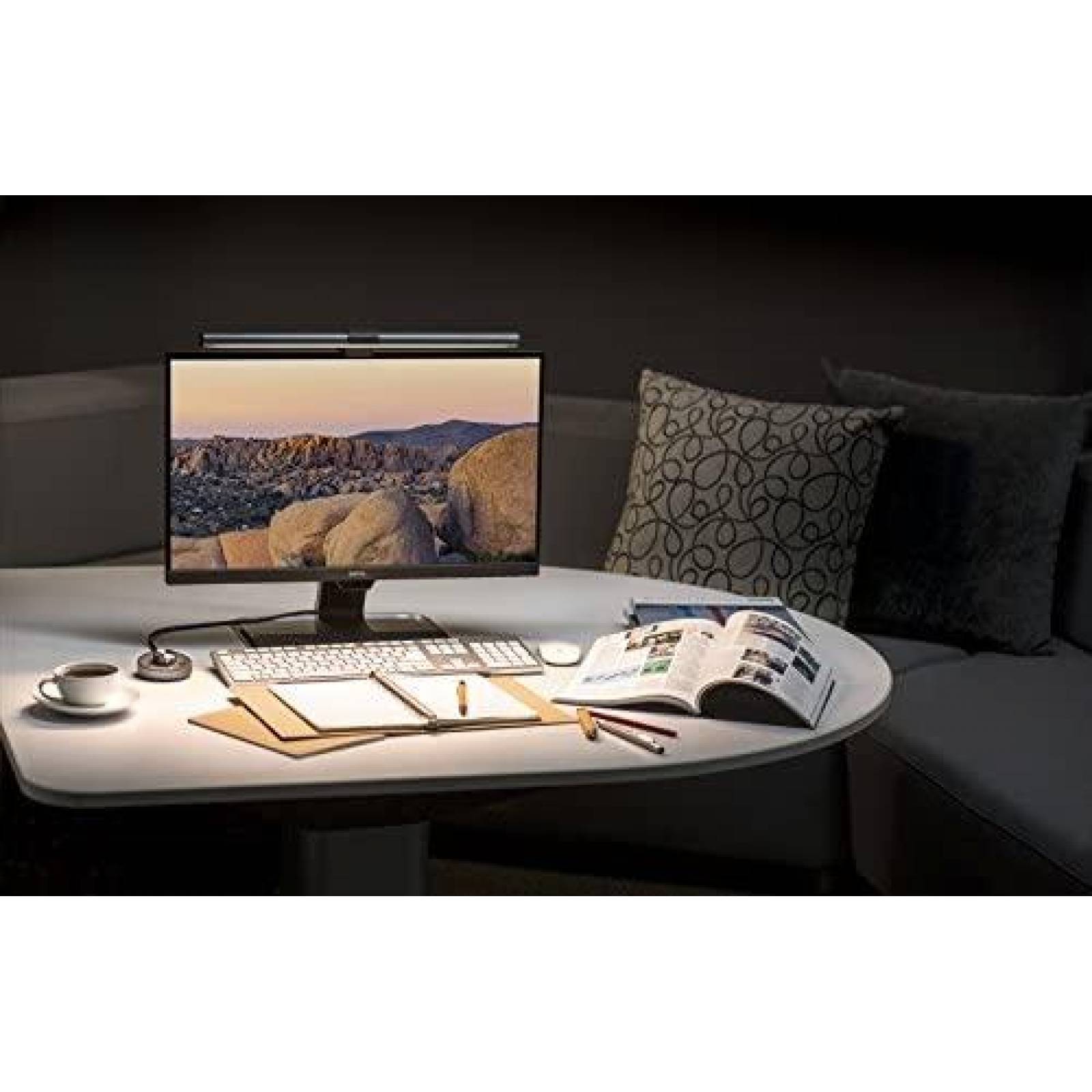 Lampara de Monitor BenQ LED Dual de Aluminio -Gris