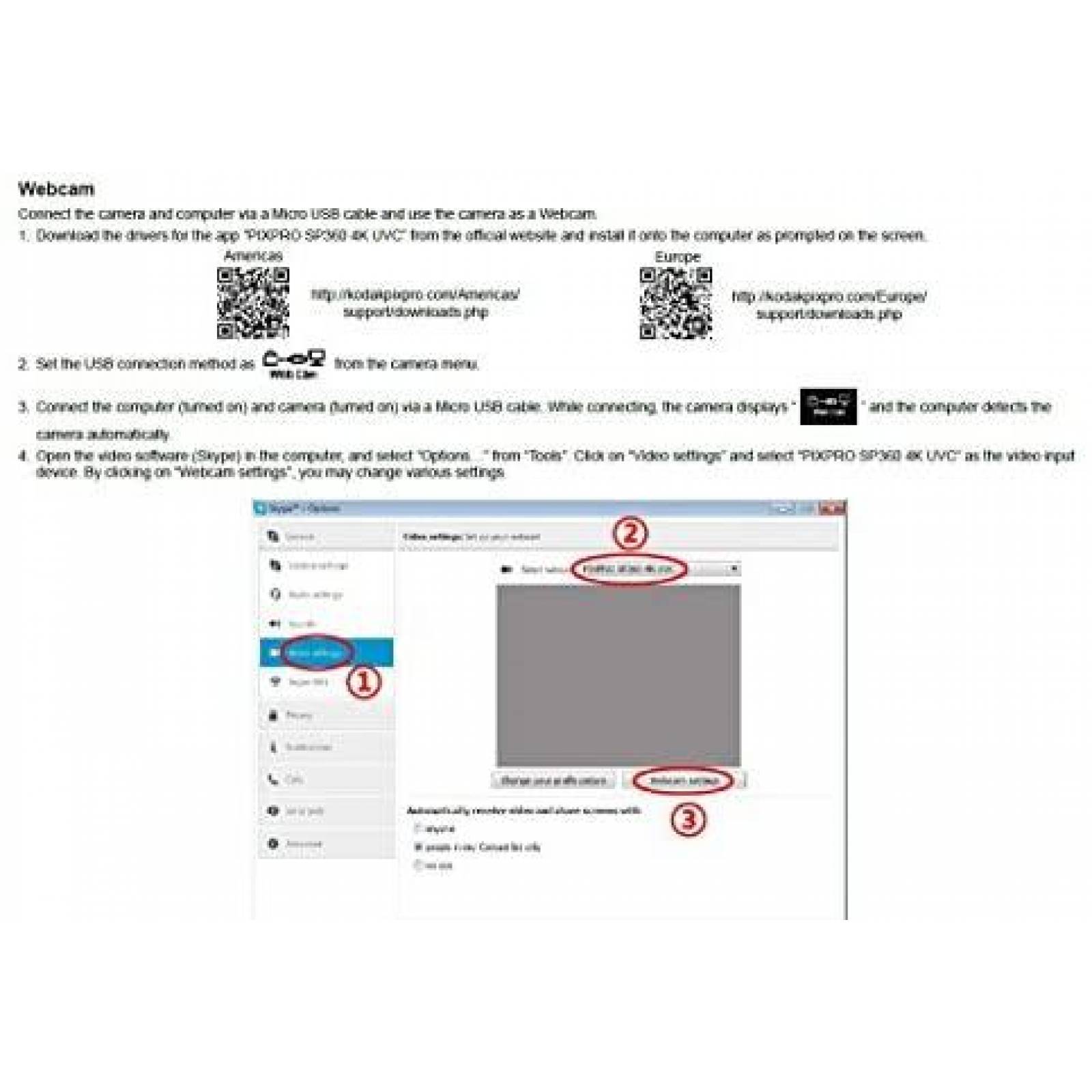 Camara de Realidad Virtual Kodak PIXPRO SP360 4K -Negro