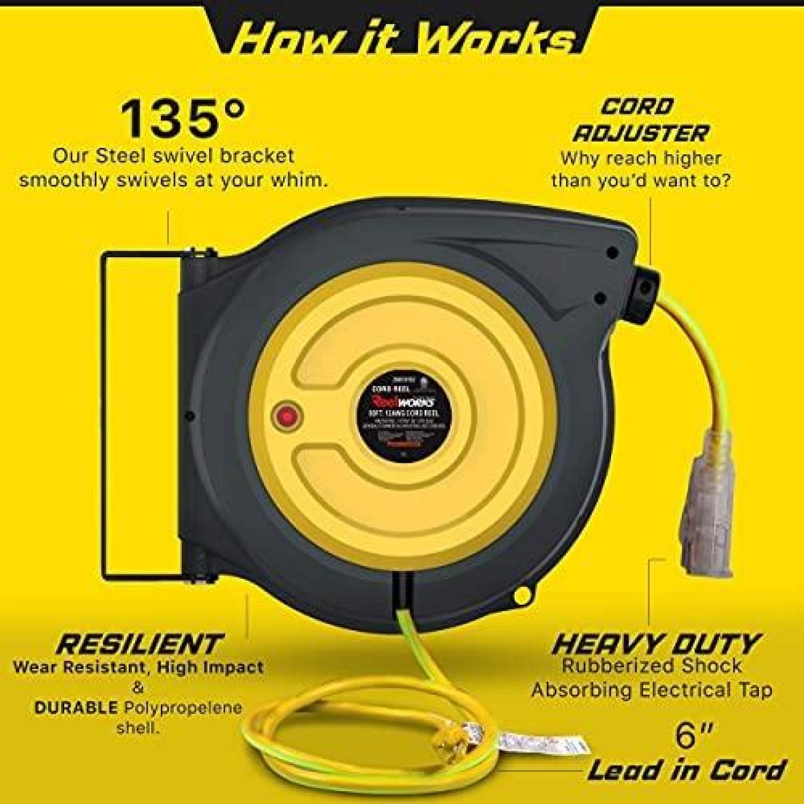 Cable Industrial ReelWorks Extensor Retractable -Amarillo
