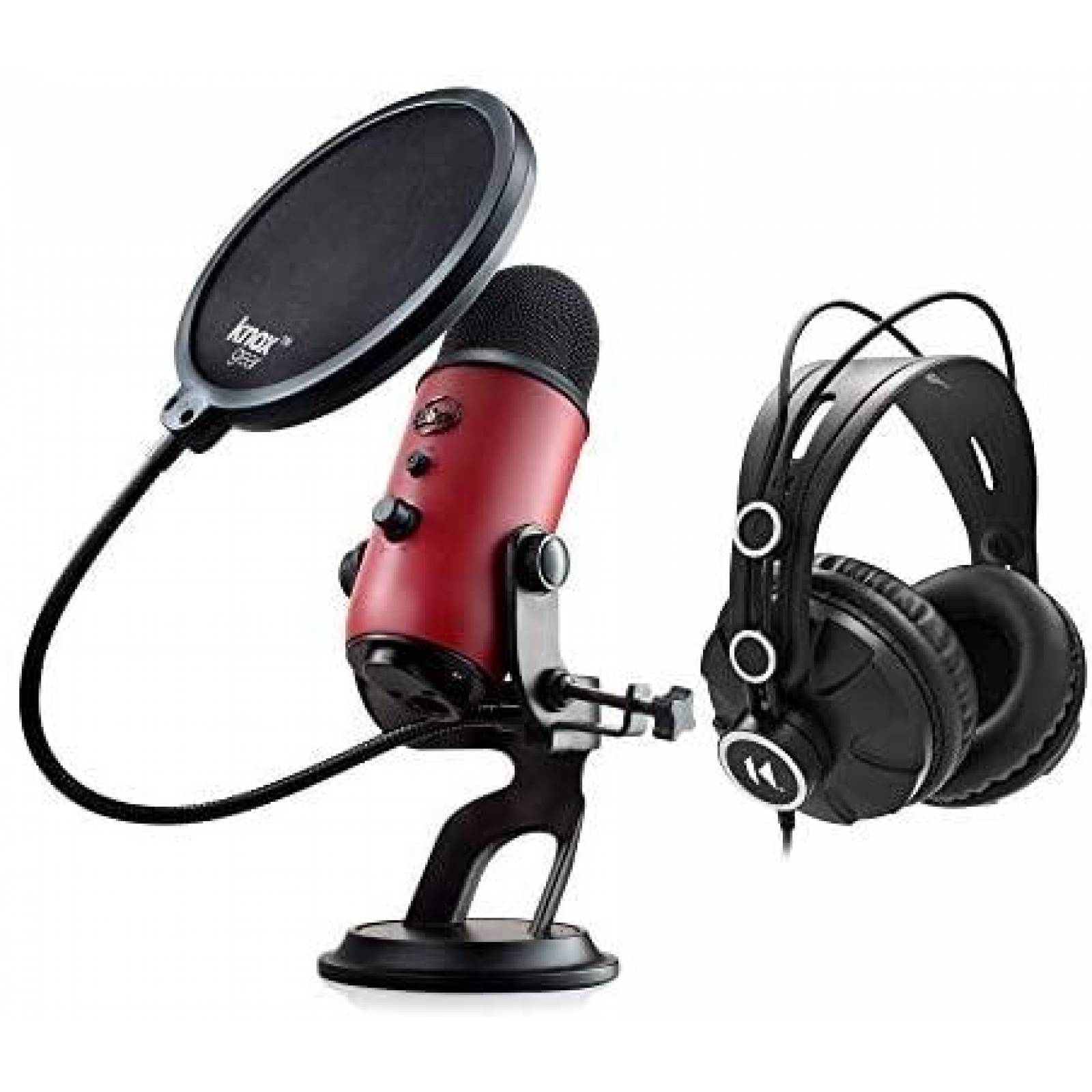 Microfono Blue Yeti USB auriculares estudio USB -Rojo