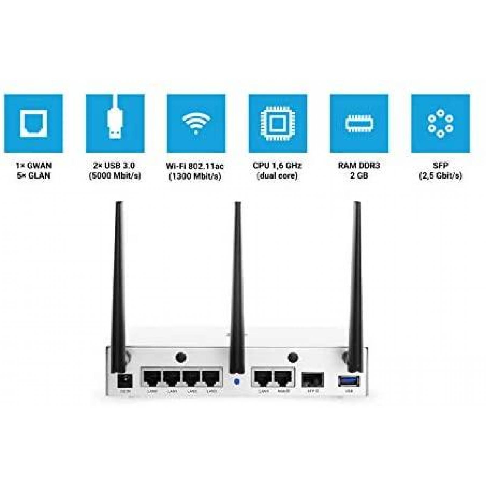 Router Turris Omnia 2020 Wi-Fi 2GB RAM 1.6 GHz -Blanco