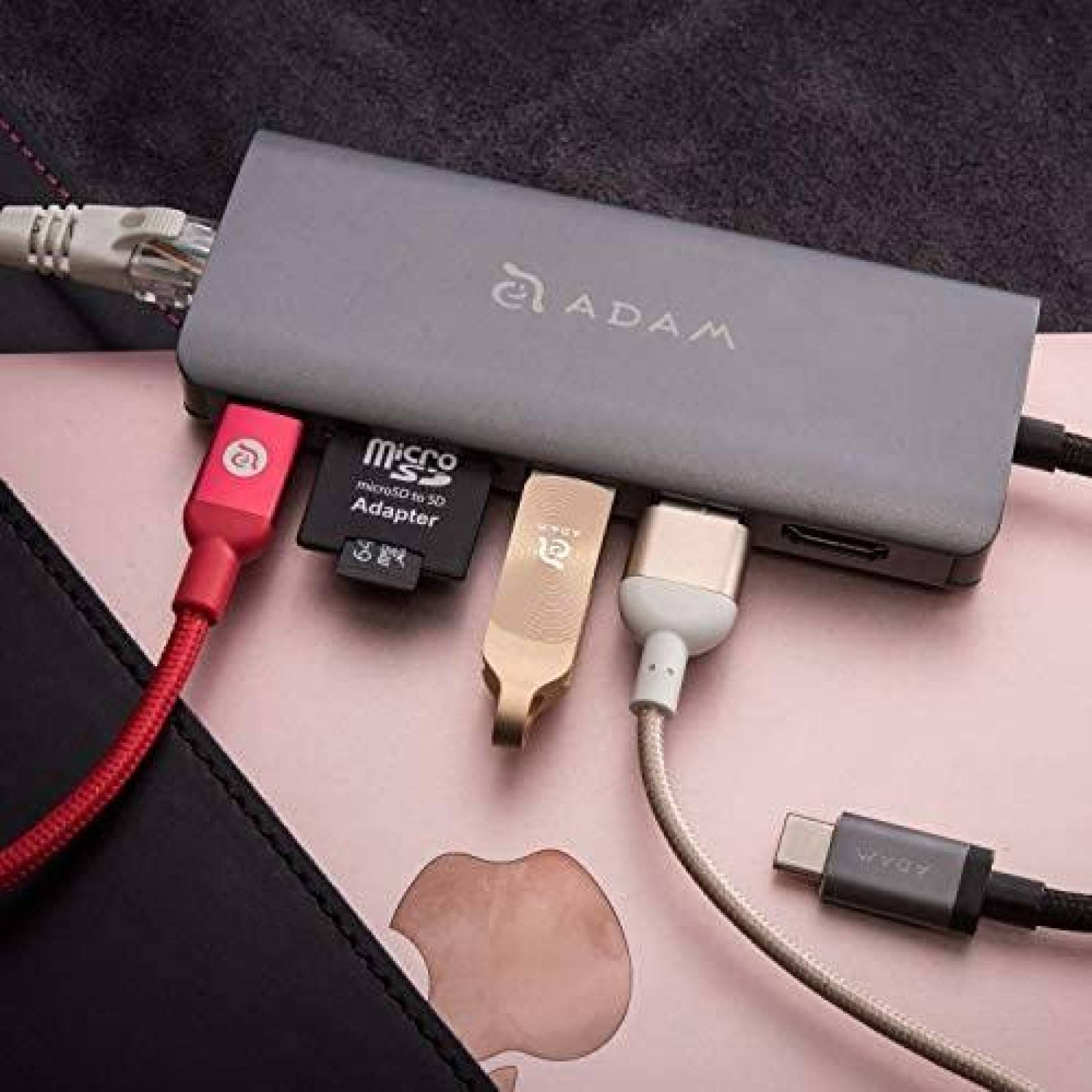 Adaptador Adam Elements CASA Hub A01 USB-C 5 en 1 -Gris