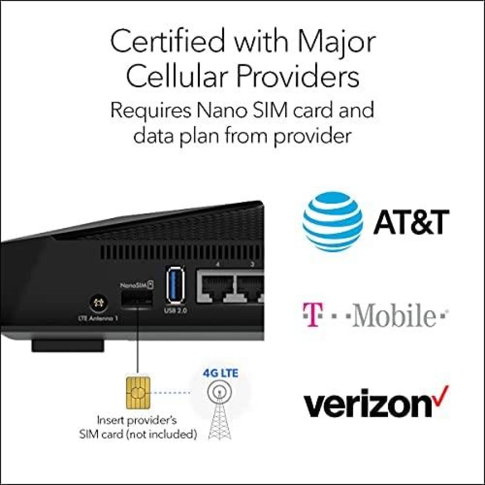 Router NETGEAR Nighthawk 4G LTE Wi-Fi 6 1.8Gbps Ethernet