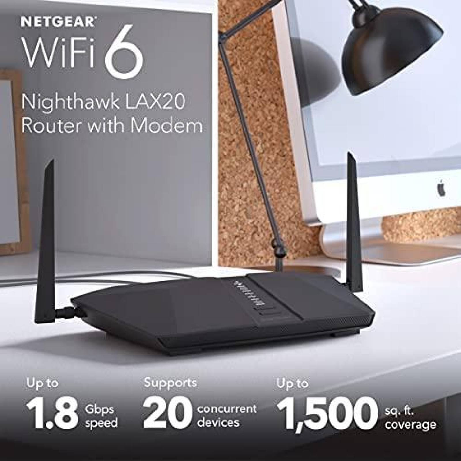 Router NETGEAR Nighthawk 4G LTE Wi-Fi 6 1.8Gbps Ethernet