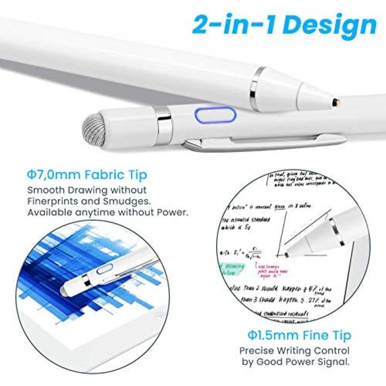 Lapiz Optico Generico Punta Ultrafina 1,5 mm -Blanco