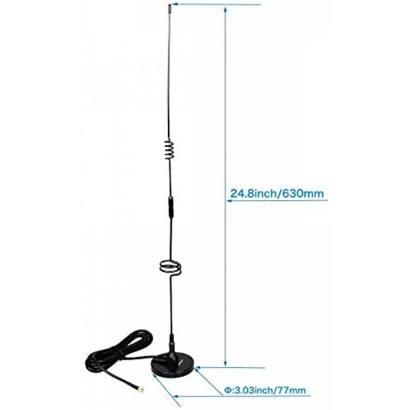 Antena CHHLIUT ANT-600 20dBi 3G 4G Conector Macho -Negro
