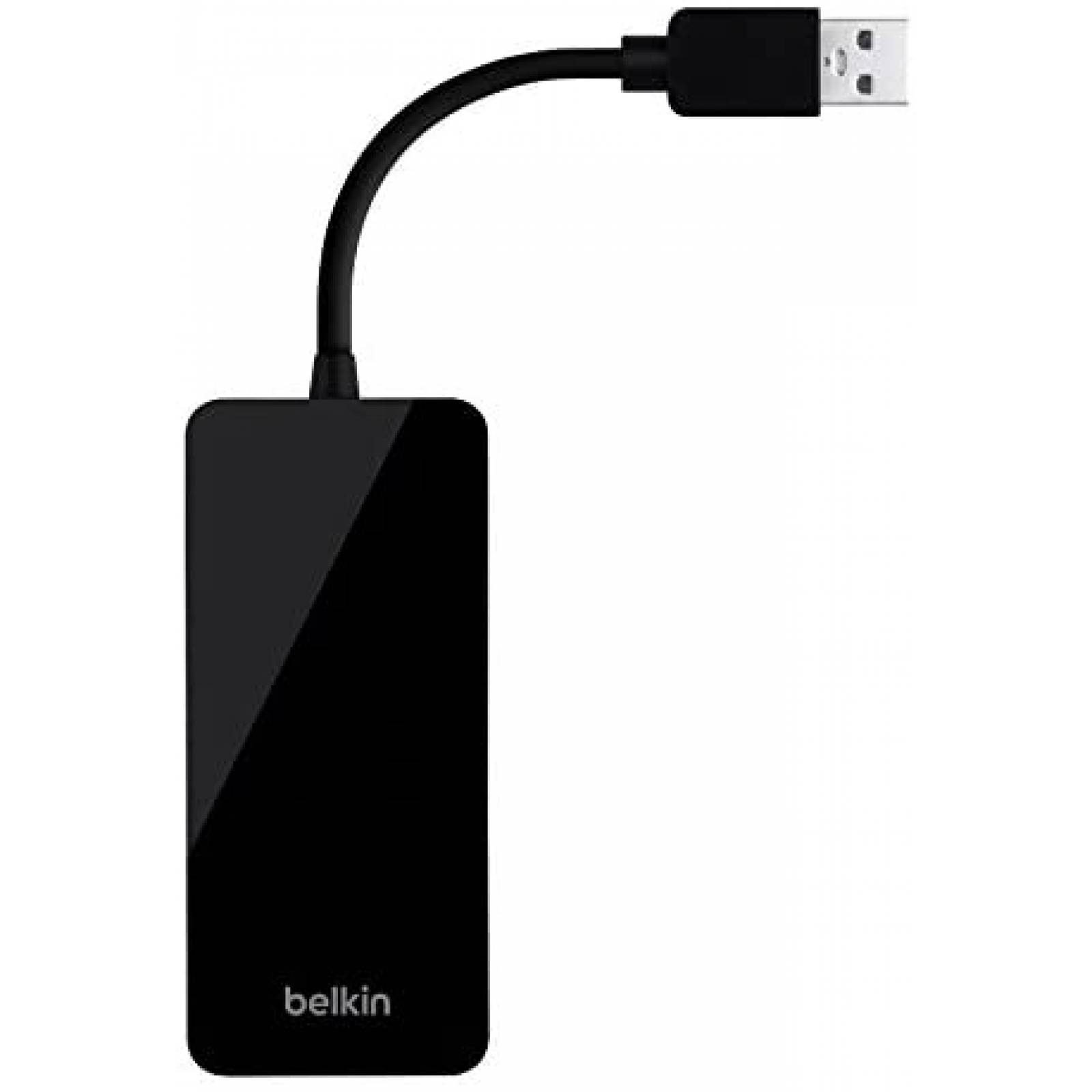 Hub Belkin B2B128TT Ethernet de 3 Puertos USB -Negro