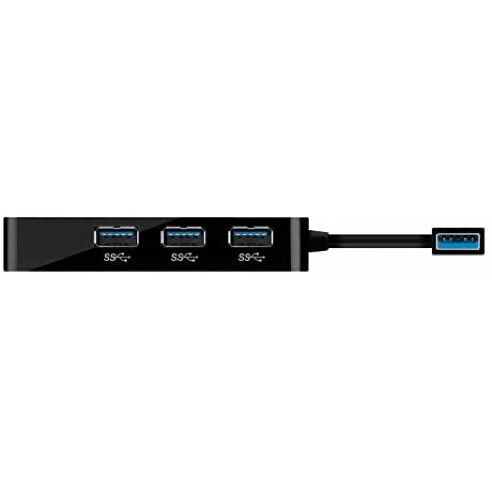 Hub Belkin B2B128TT Ethernet de 3 Puertos USB -Negro