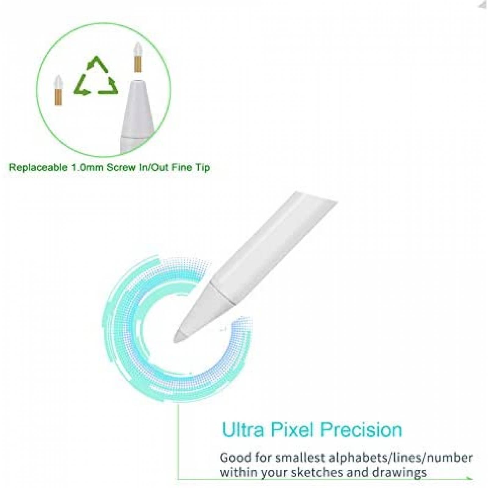 Lapiz Optico Generico Punta Ultrafina 1.0mm -Blanco