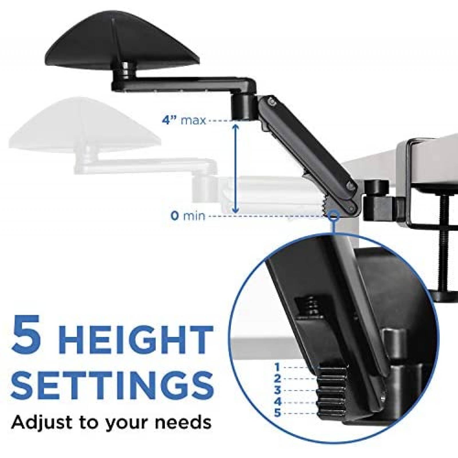 Reposa Brazo para Mesa Mount-It! MI-7145 Ajustable -Negro