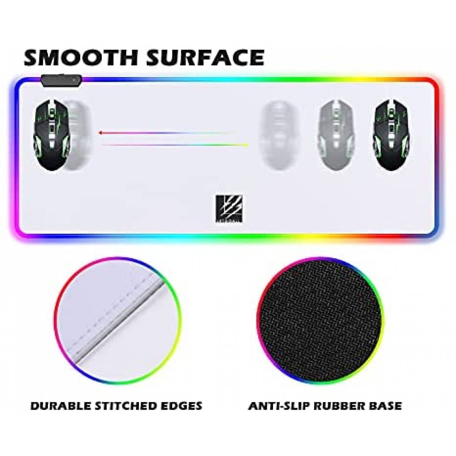 Mousepad Gamer LETGOALL RGB 14 Modos de Luz Resistente