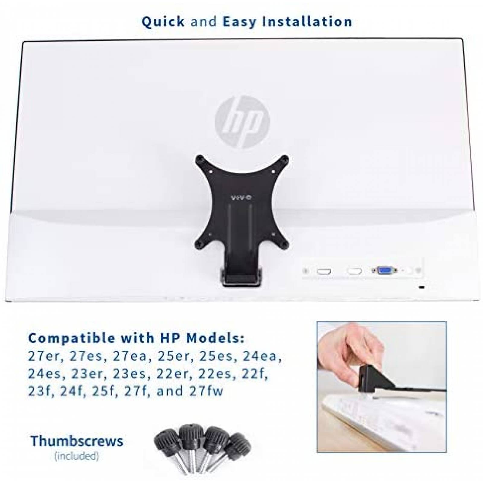Stand de Mesa VIVO Quick Attach para Monitores HP -Negro