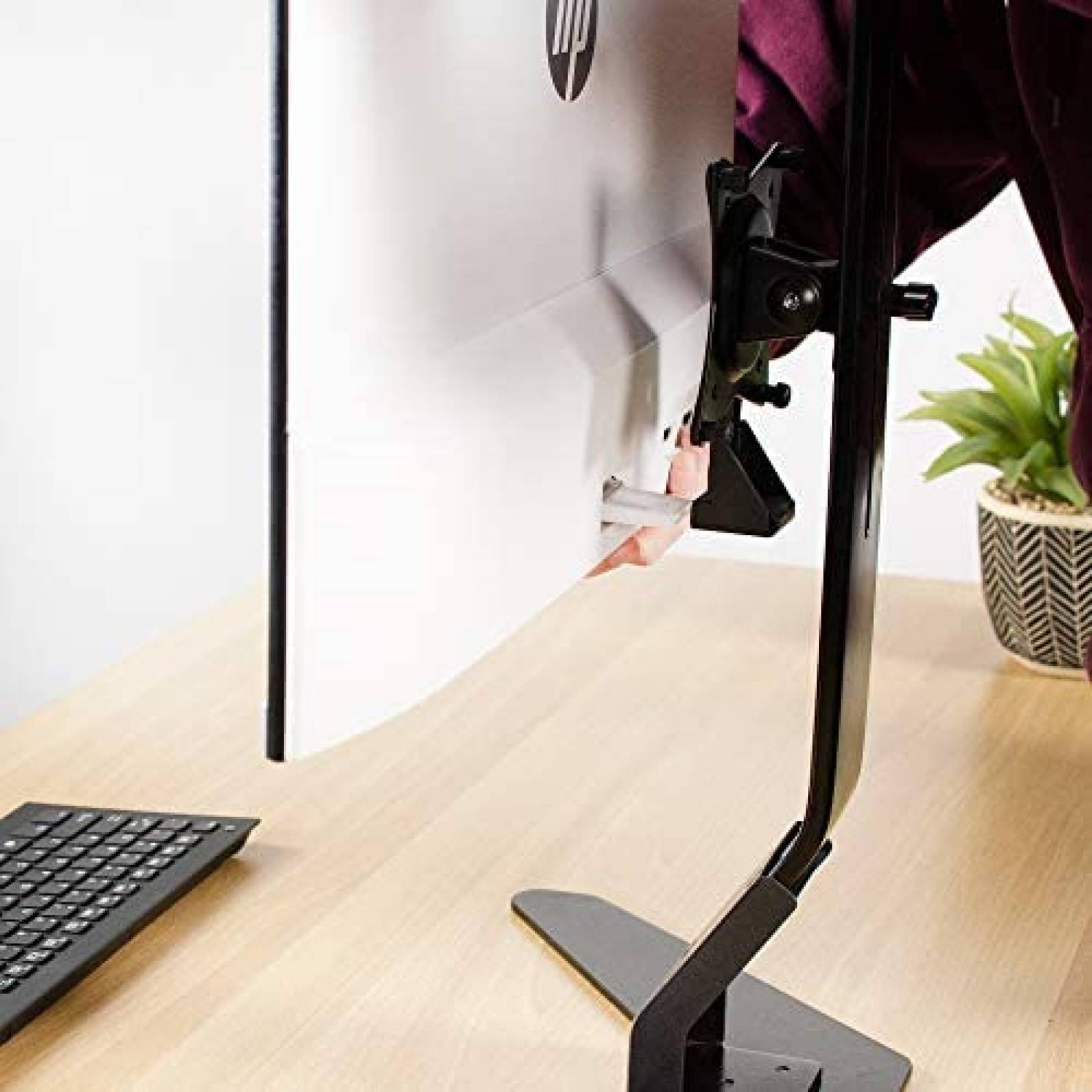Stand de Mesa VIVO Quick Attach para Monitores HP -Negro